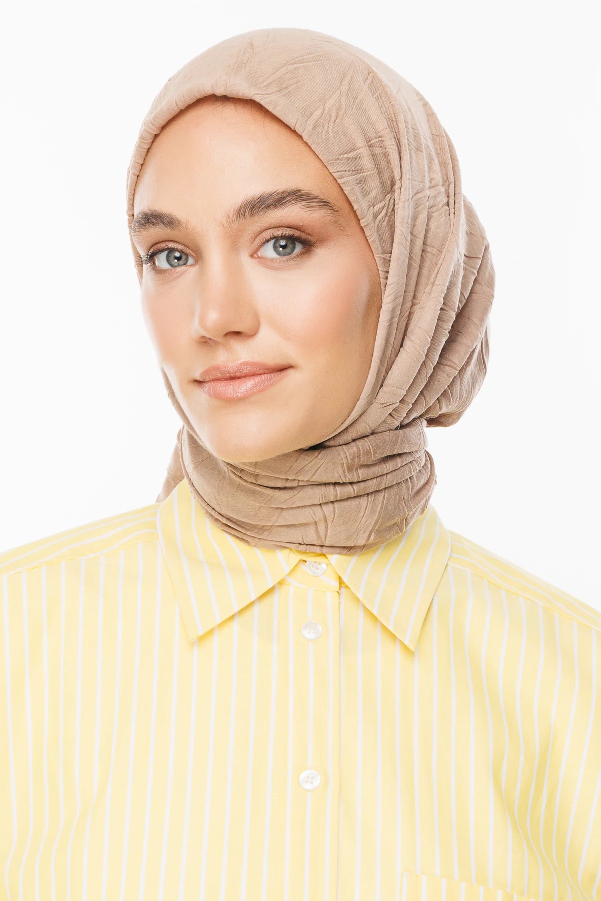 Pleated Bamboo Scarf - Almond