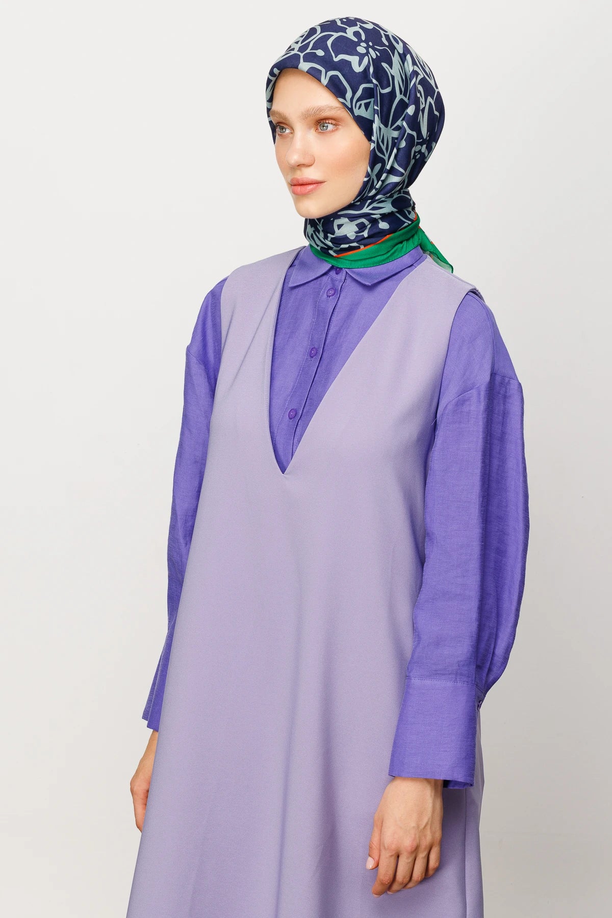 Floral Desen Dijital Soft Eşarp
