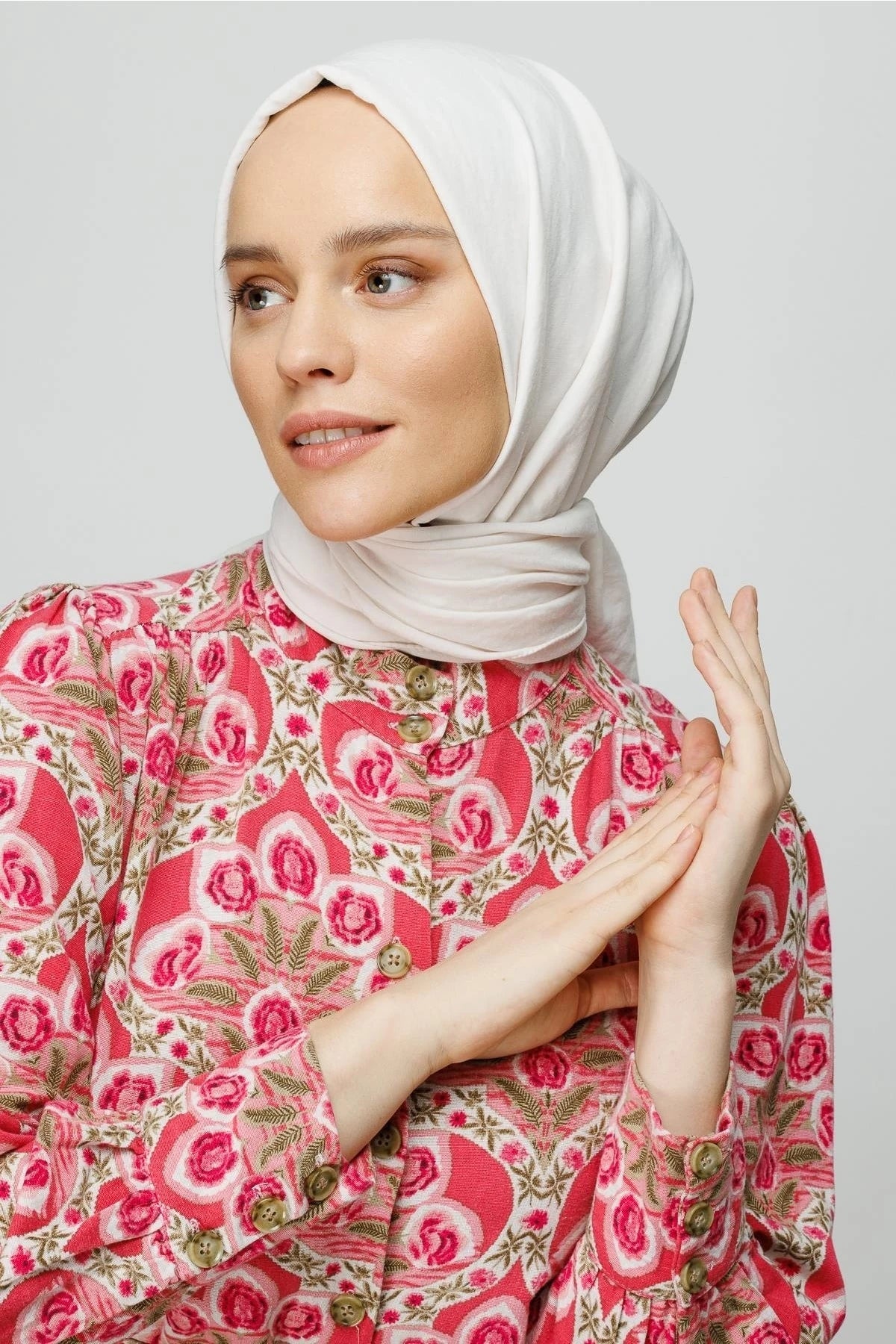 Cotton Crush Shawl - Off white