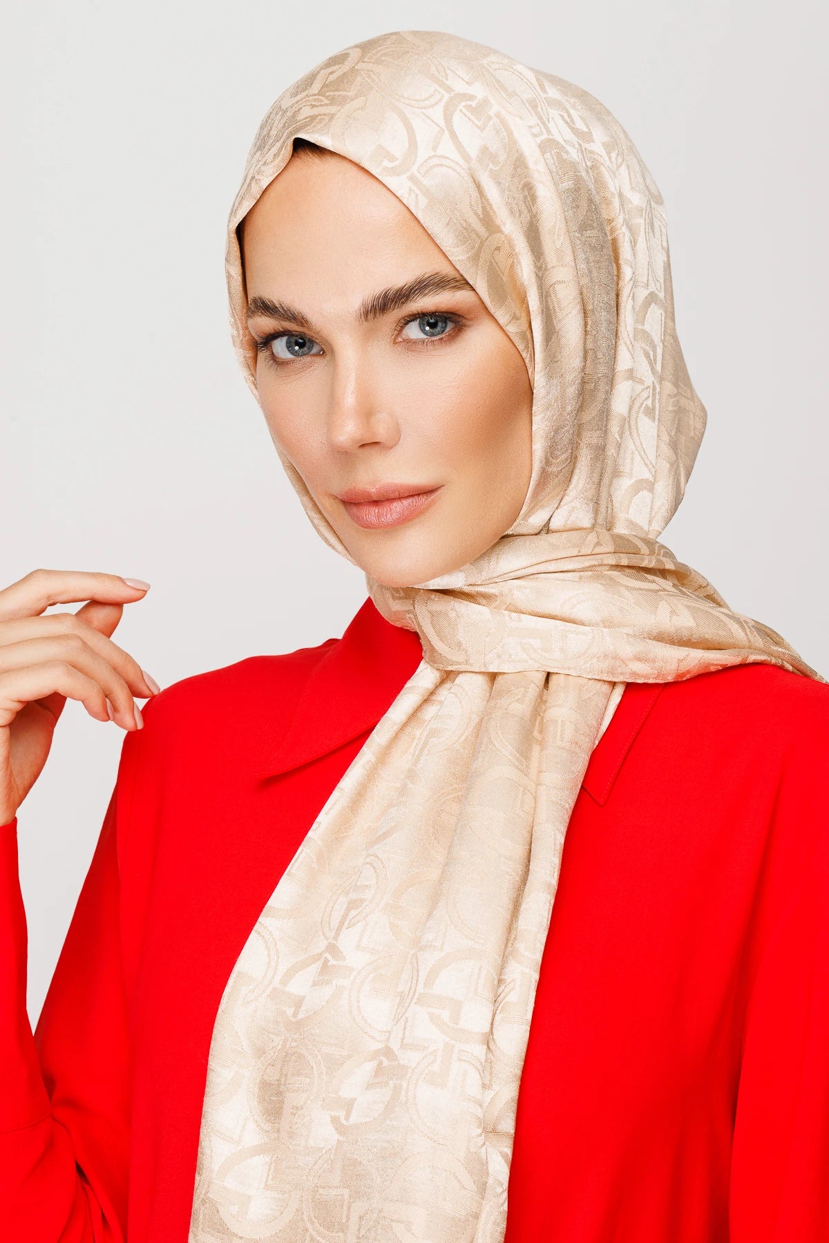 Longar Desen Parlak Jakar Şal