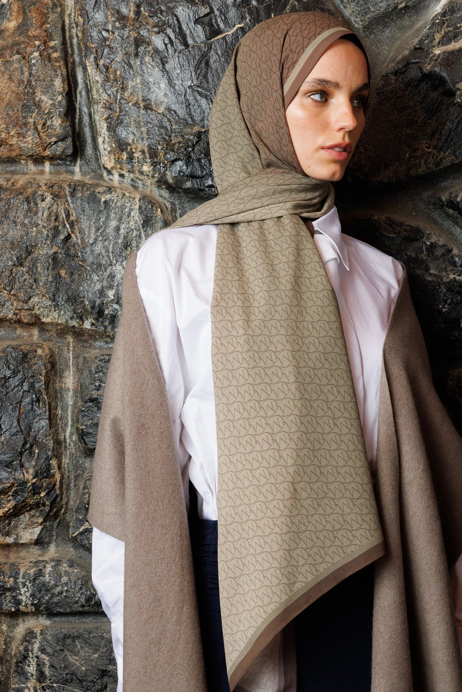 Monogram Hebei Silk Scarf - Mink