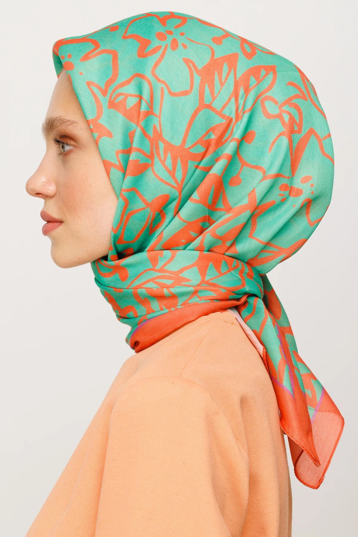 Floral Desen Dijital Soft Eşarp