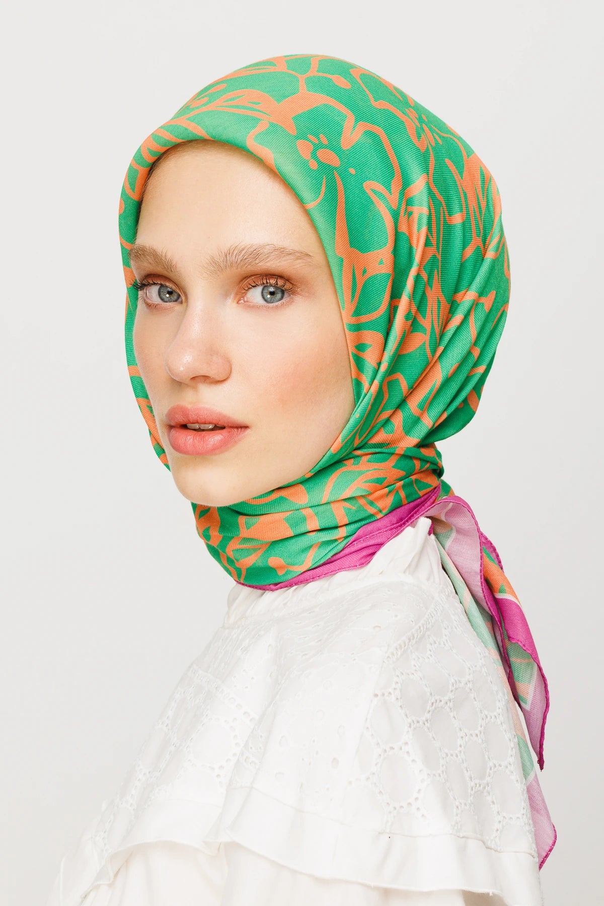 Floral Desen Dijital Soft Eşarp