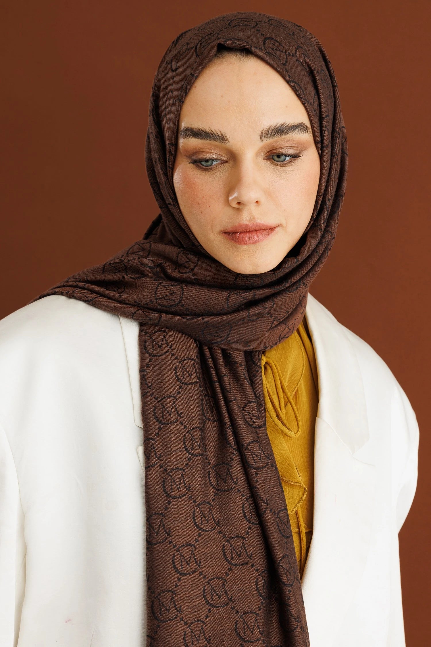 Wool Silk Scarf - Bitter