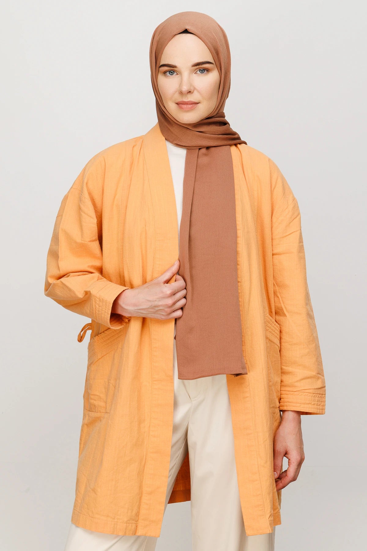 Crinkle Medina Silk Shawl - Canyon