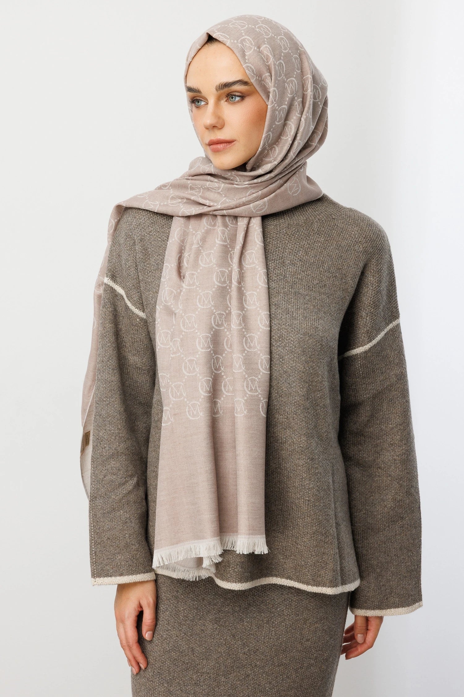 Wool Silk Scarf - Soft Pink