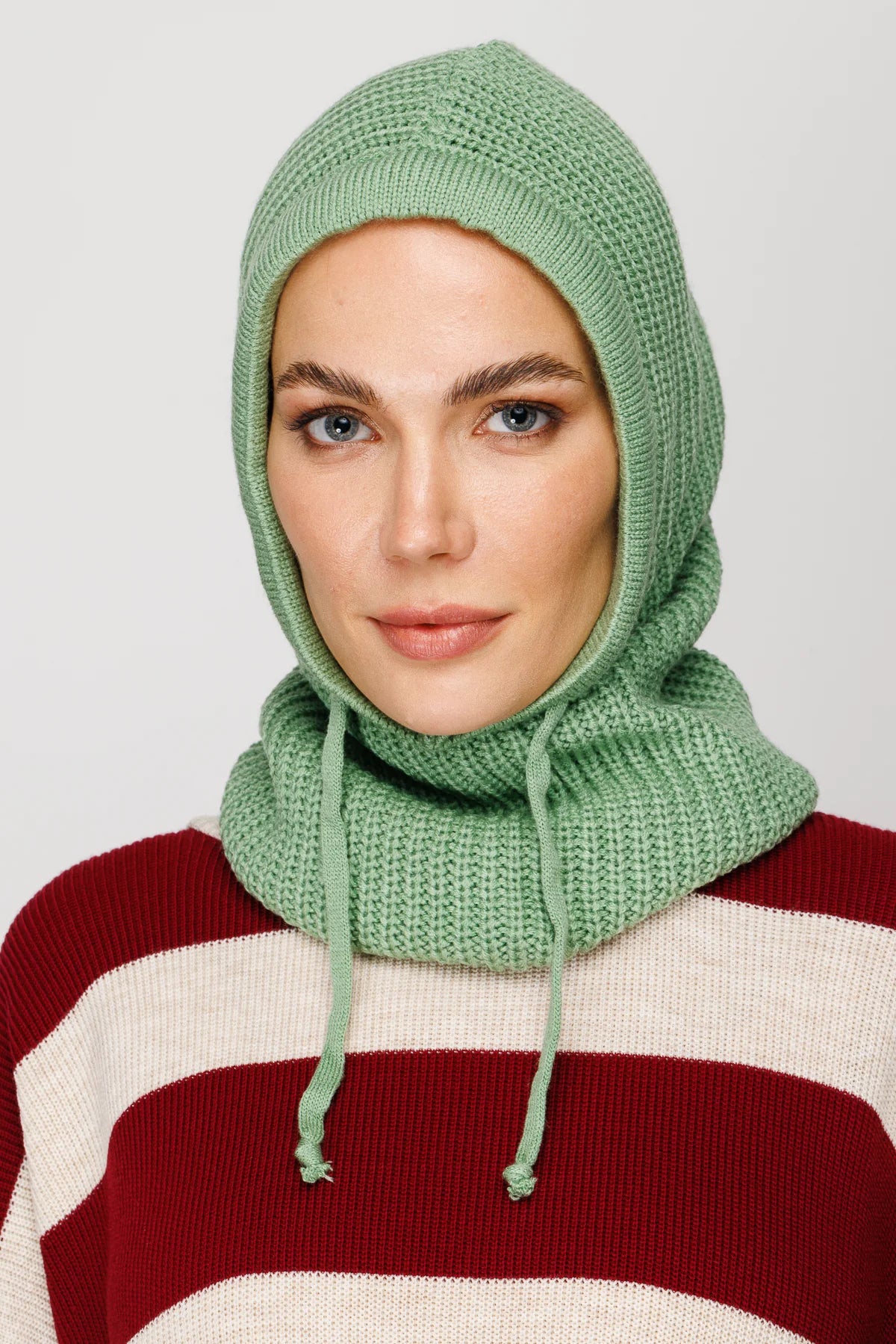 Balaclava Knit Headband - Mint Green