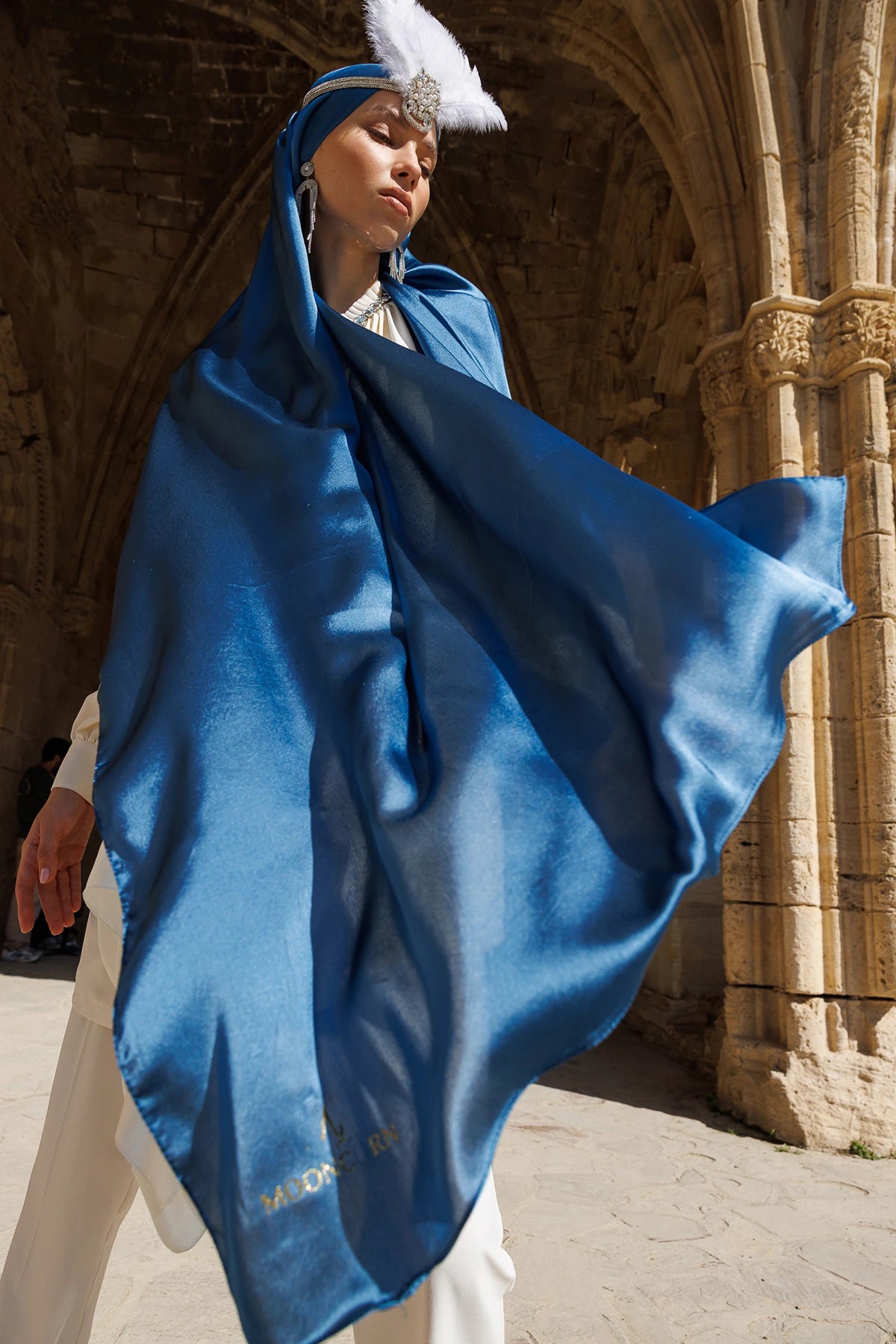 Diamond Aura Scarf - Petroleum Blue