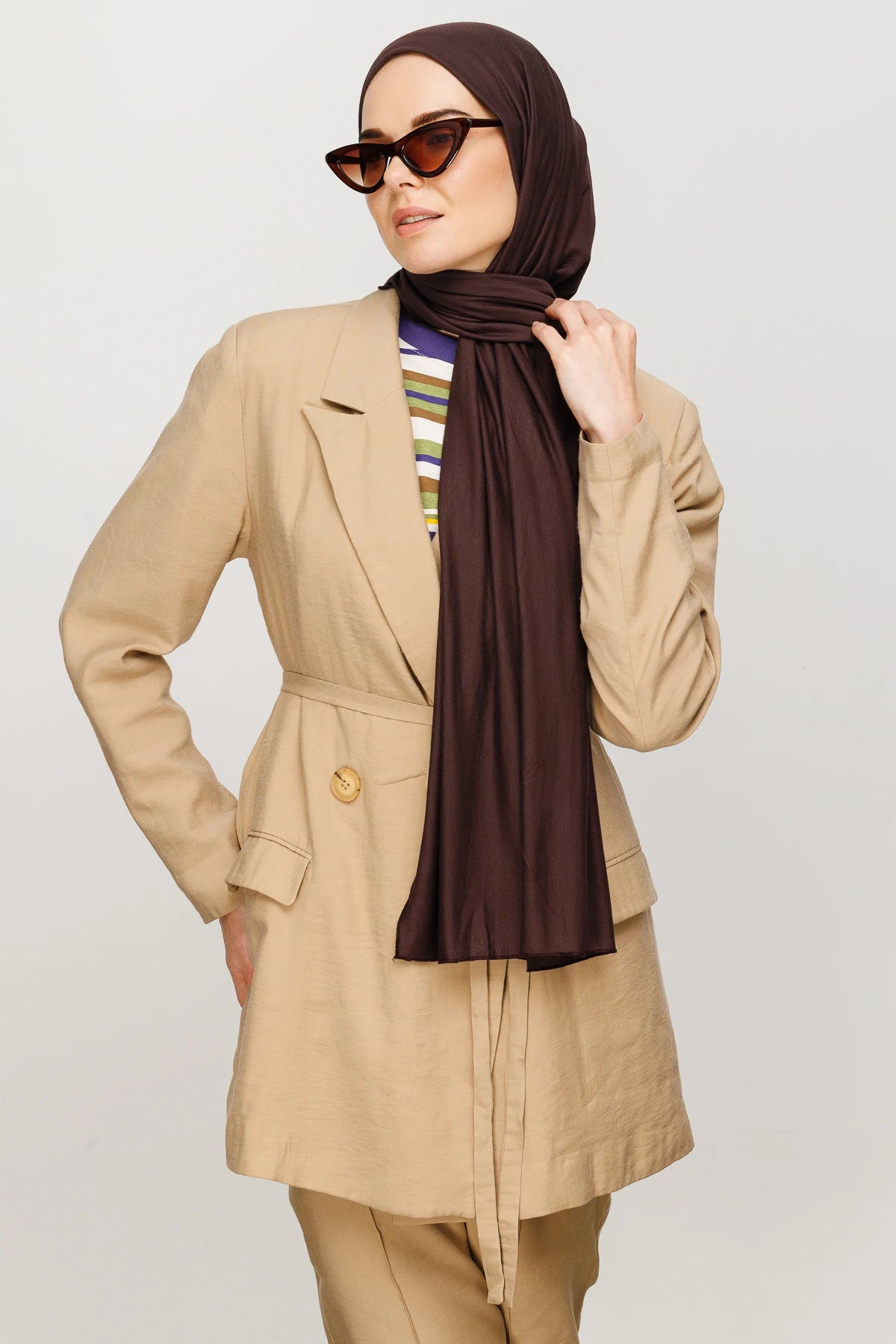Cotton Scarf - Bitter Coffee
