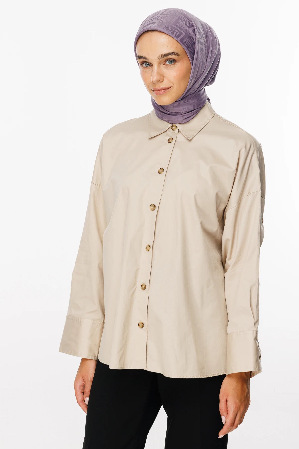 Viora Pattern Silky Jacquard Scarf - Lavender