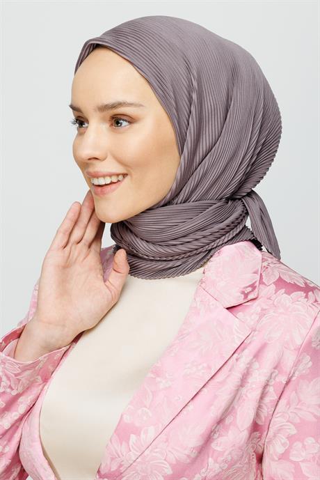 Pleated Scarf - Smoke