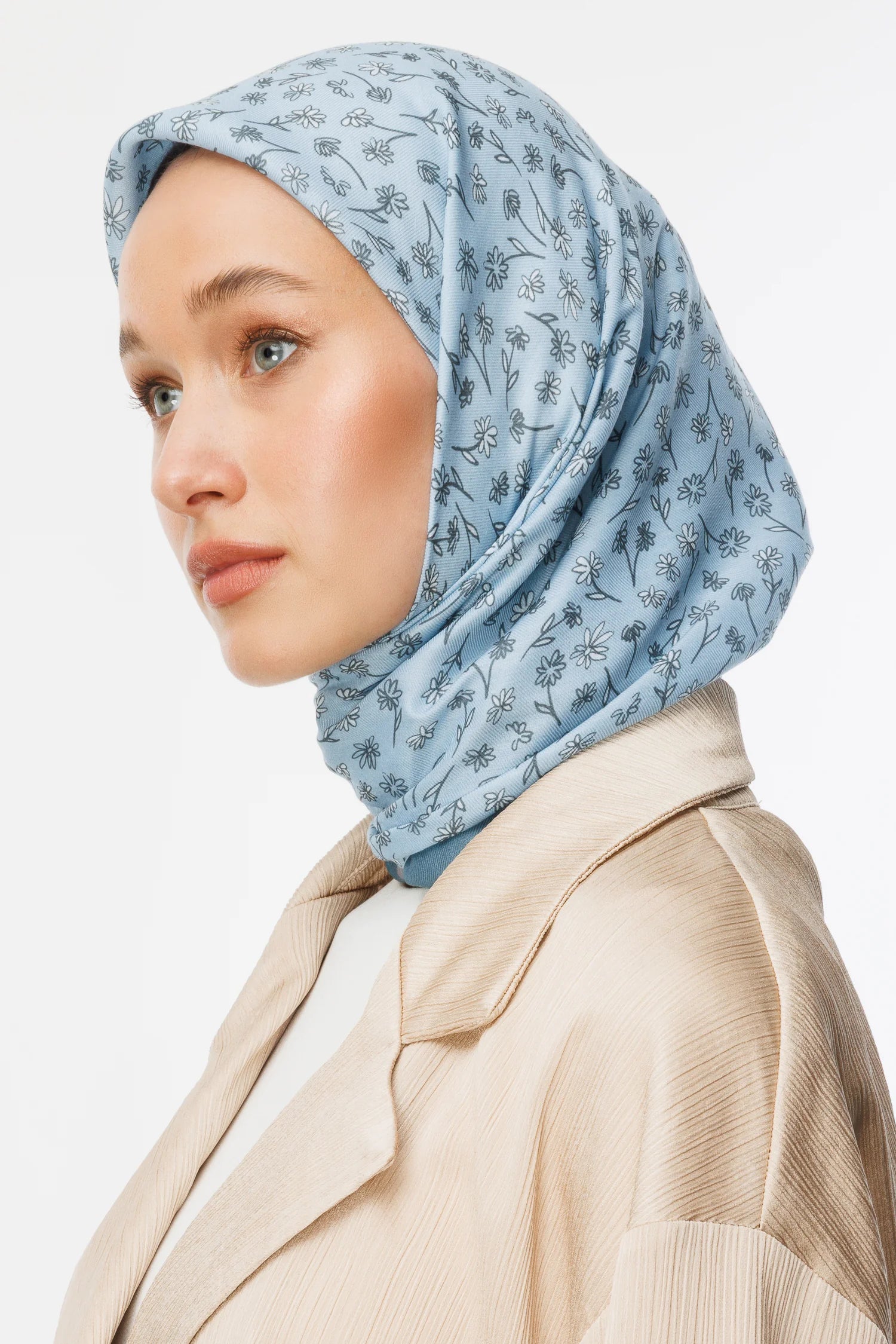 Minor Pattern Cotton Scarf - Slate
