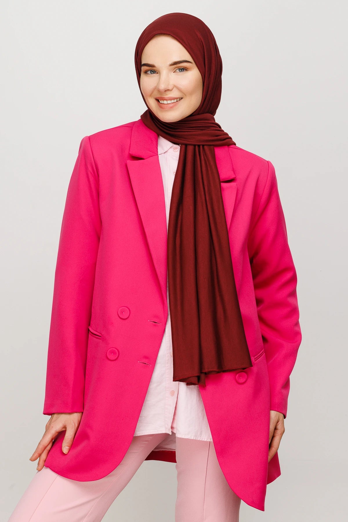 Cotton Scarf - Burgundy