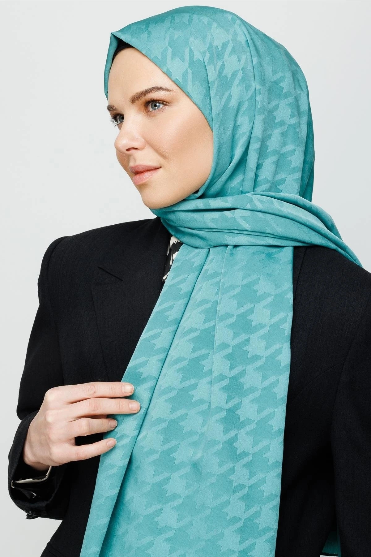 Kazayağı Desen İpeksi Jakar Şal