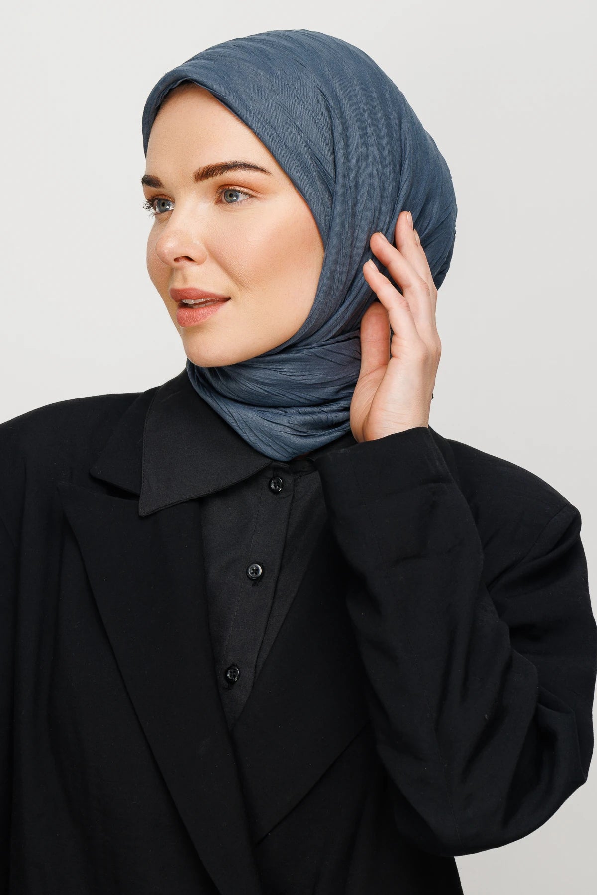 Pleated Bamboo Scarf - Anthracite