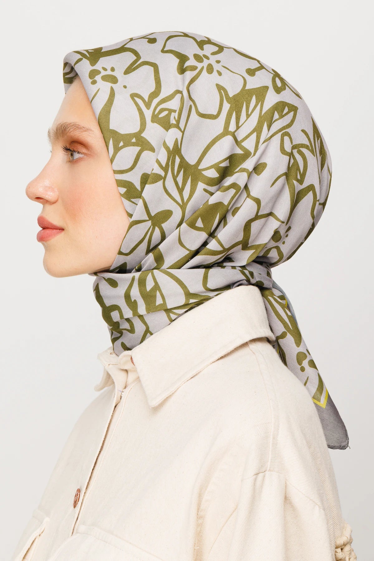 Floral Desen Dijital Soft Eşarp