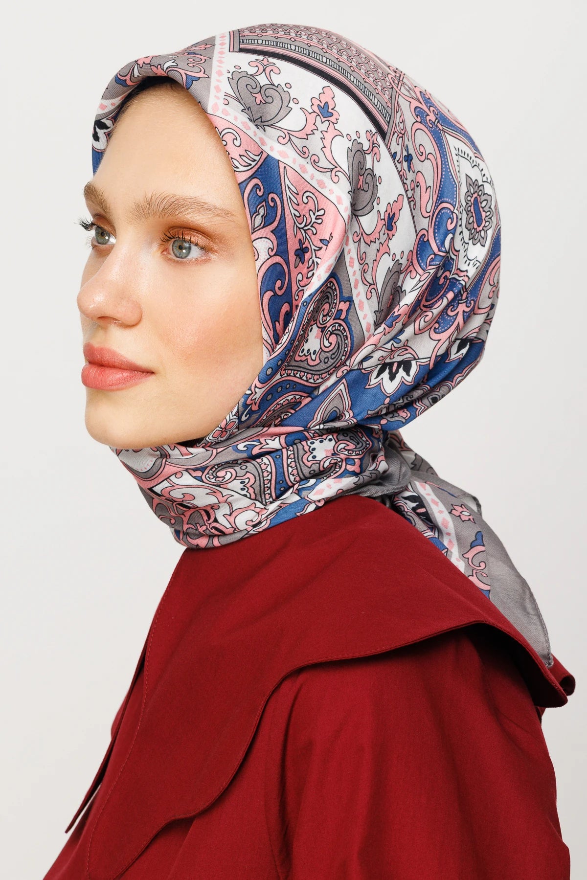 40 Yama Desen Dijital Soft Eşarp
