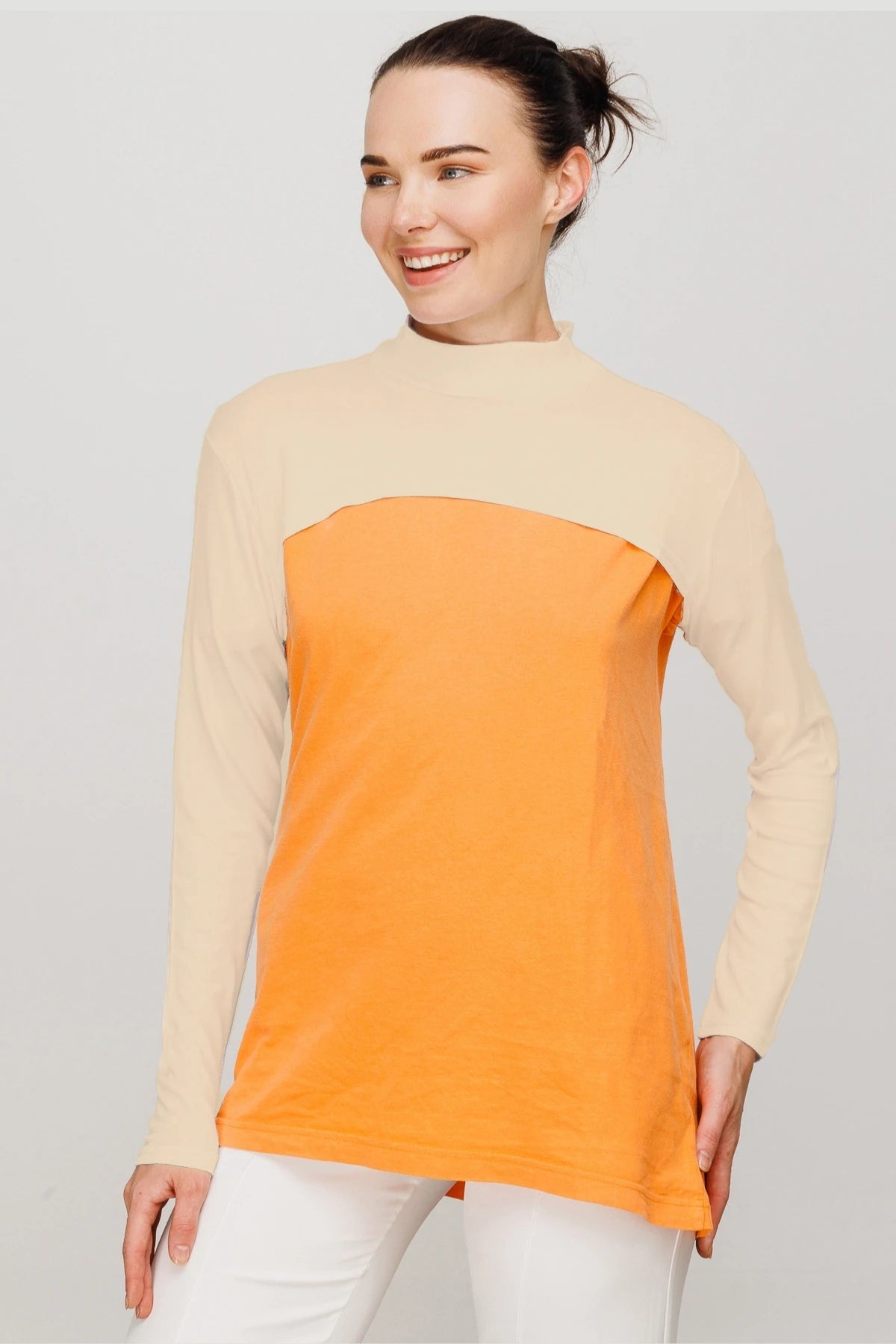 Arm Sleeves with Neck Support - Nude