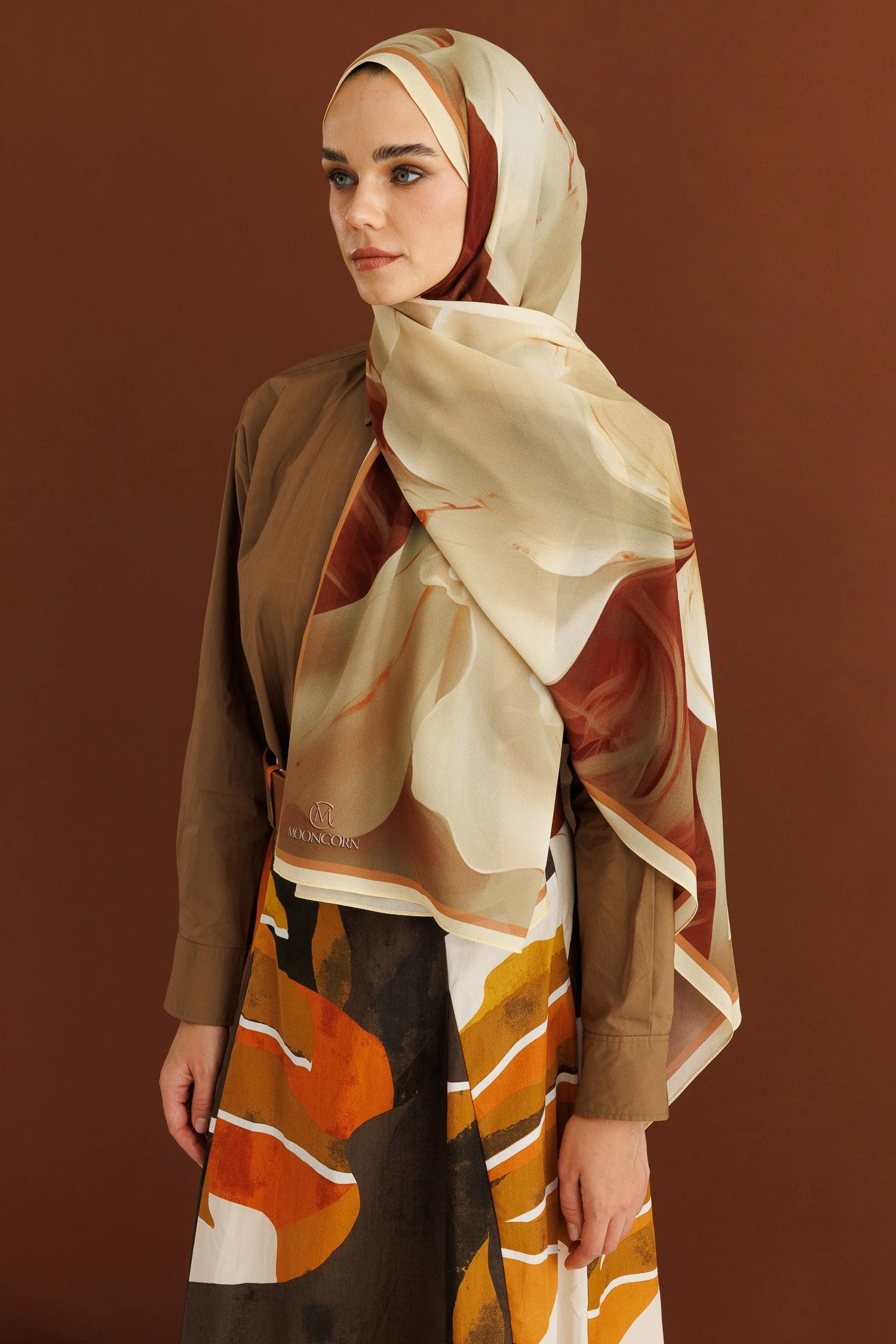 Pure Pattern Hebei Silk Scarf - Cream