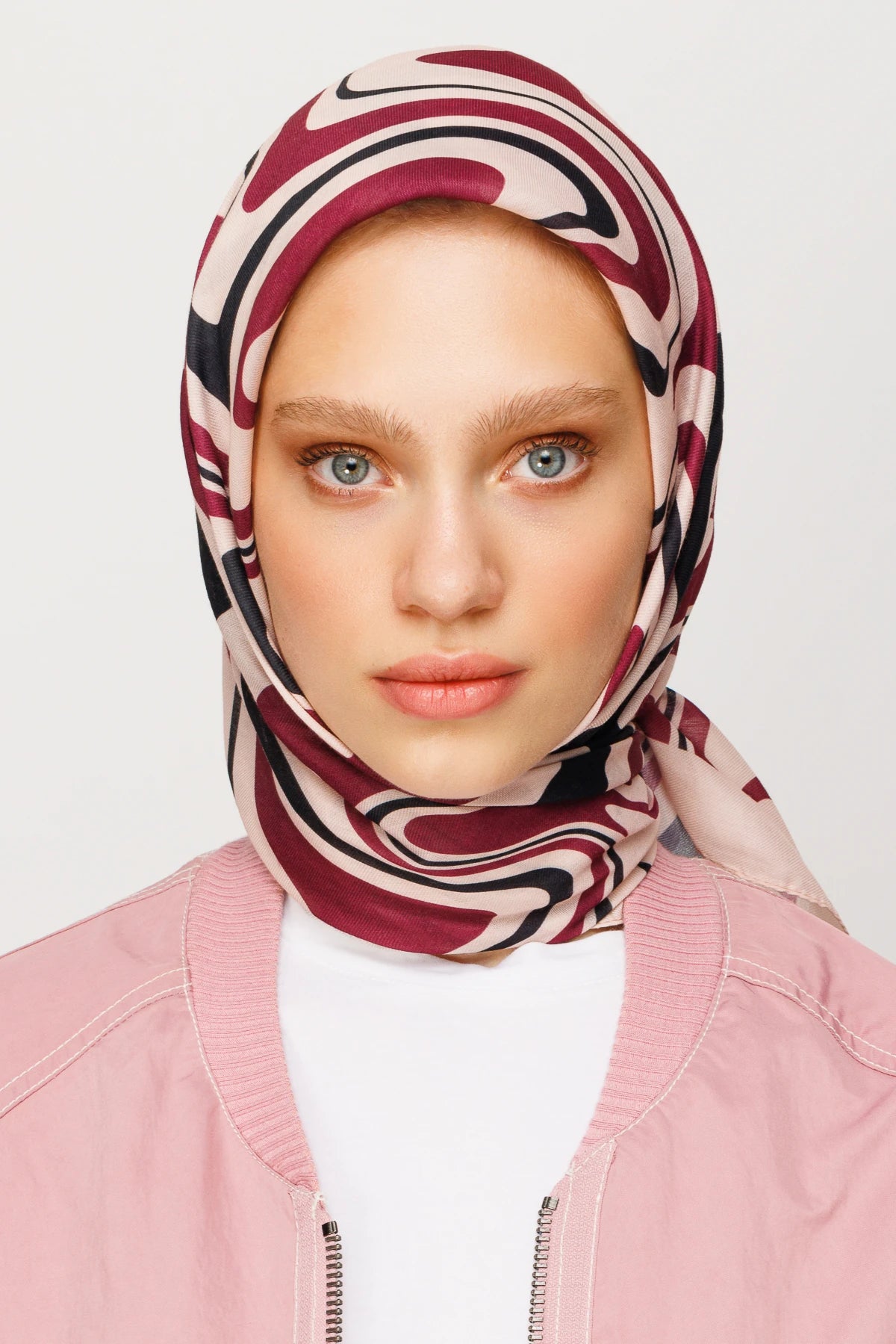 Mira Pattern Digital Soft Scarf - Magenta