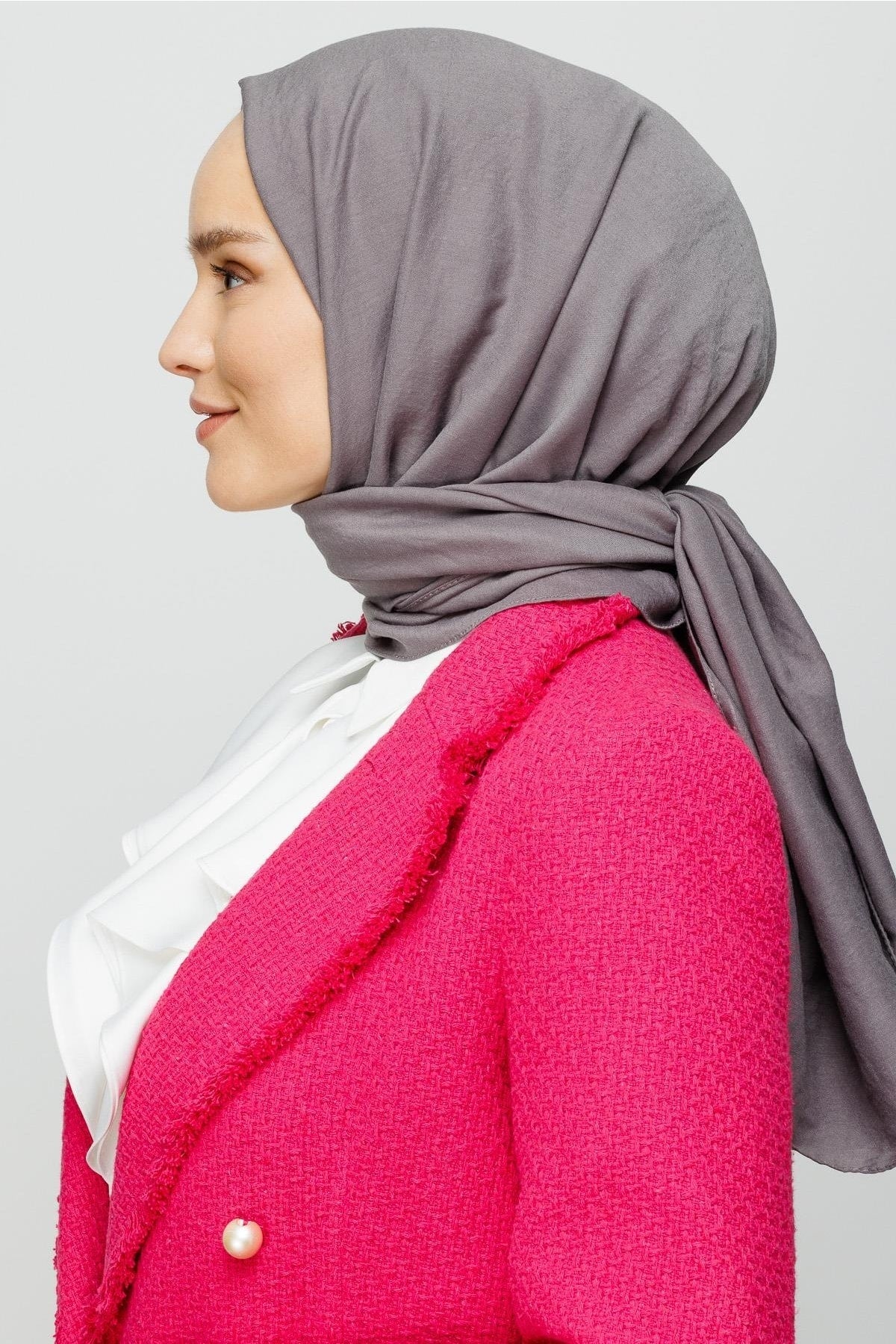 Cotton Crush Shawl - Smoke