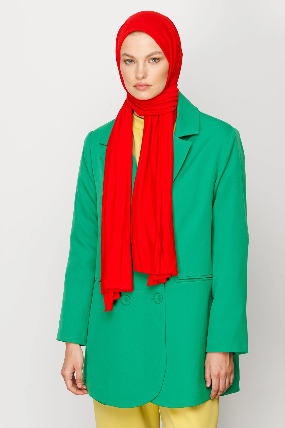 Cotton Scarf - Red