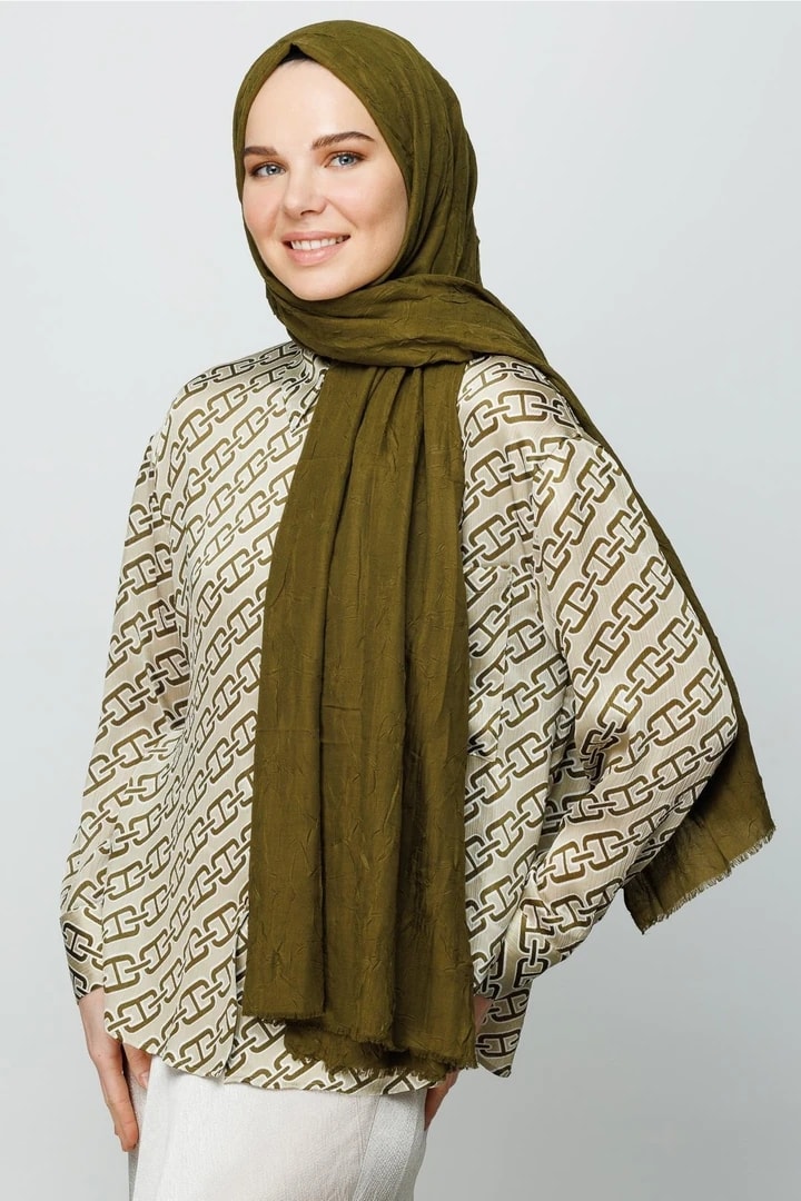 Bamboo Shawl - Oil Green