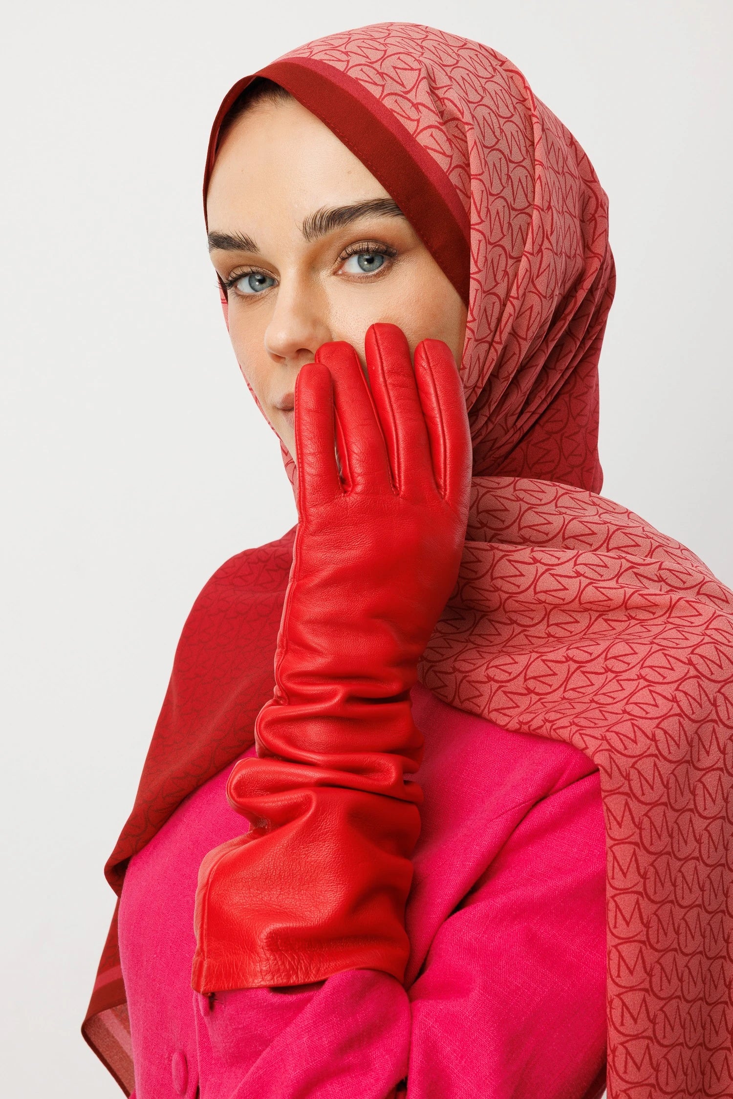 Monogram Hebei Silk Scarf - Burgundy