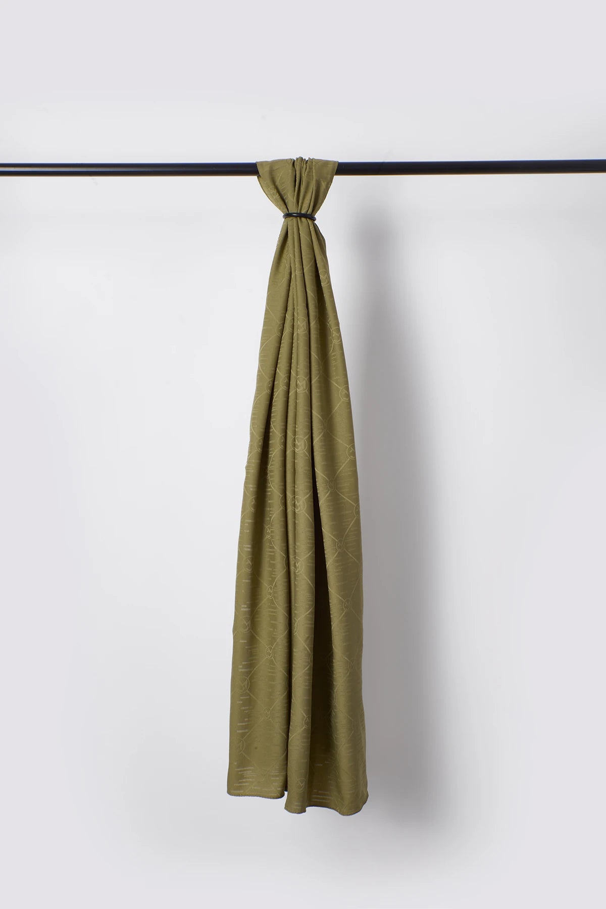 Moon Is Desen Jacquard Shawl - Soft Green