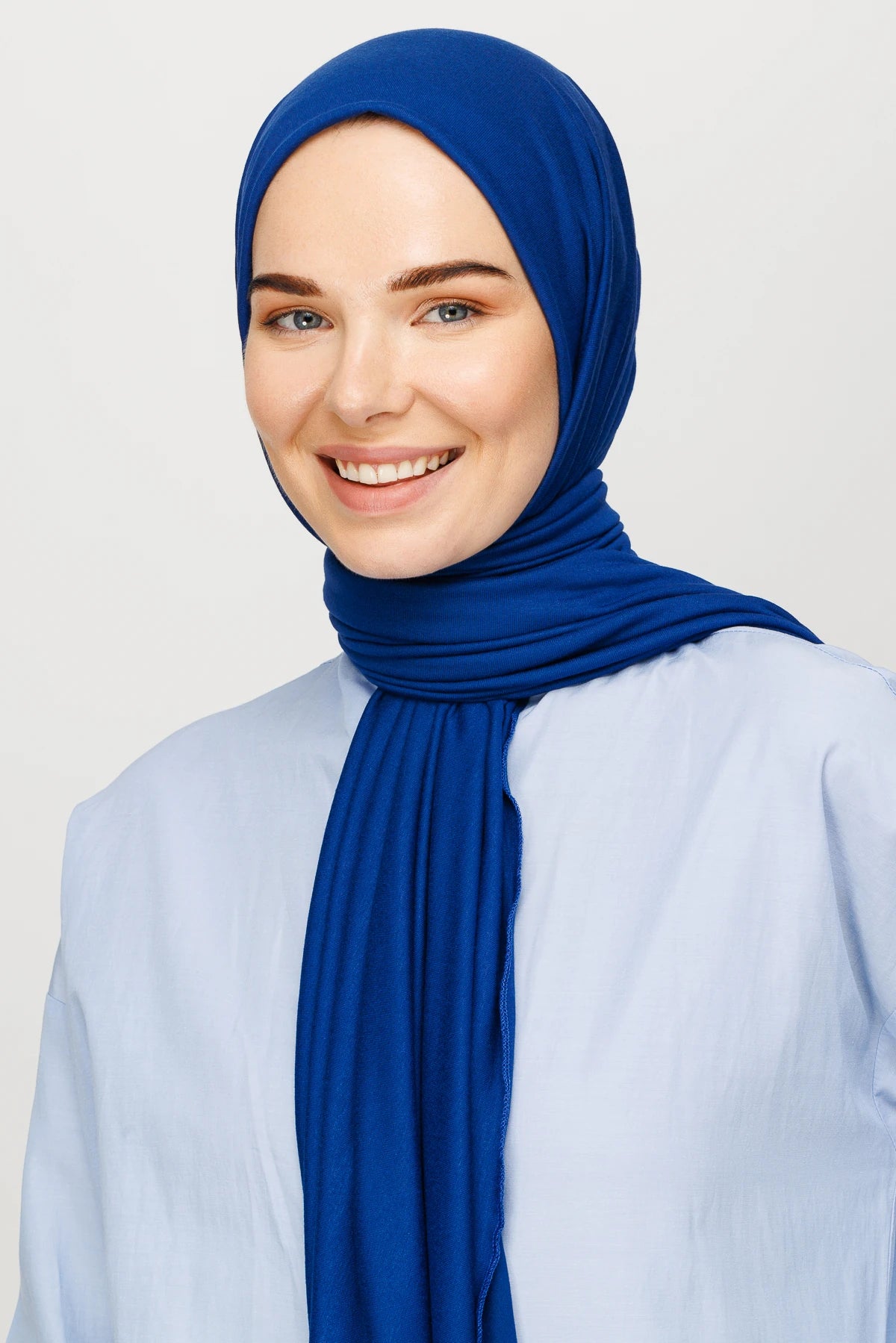 Cotton Scarf - Saks Blue