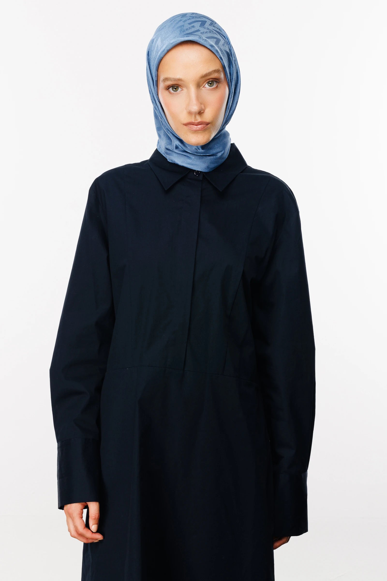 Luxury Jacquard Scarf - Sky Blue