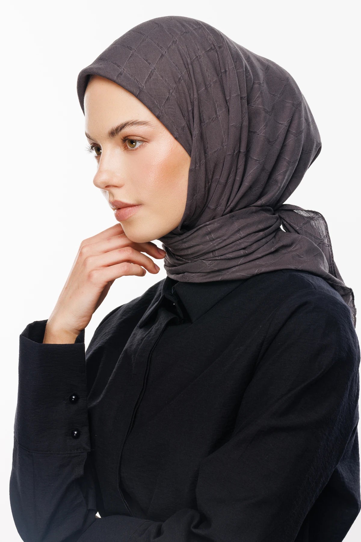 Bamboo Jacquard Scarf - Smoked