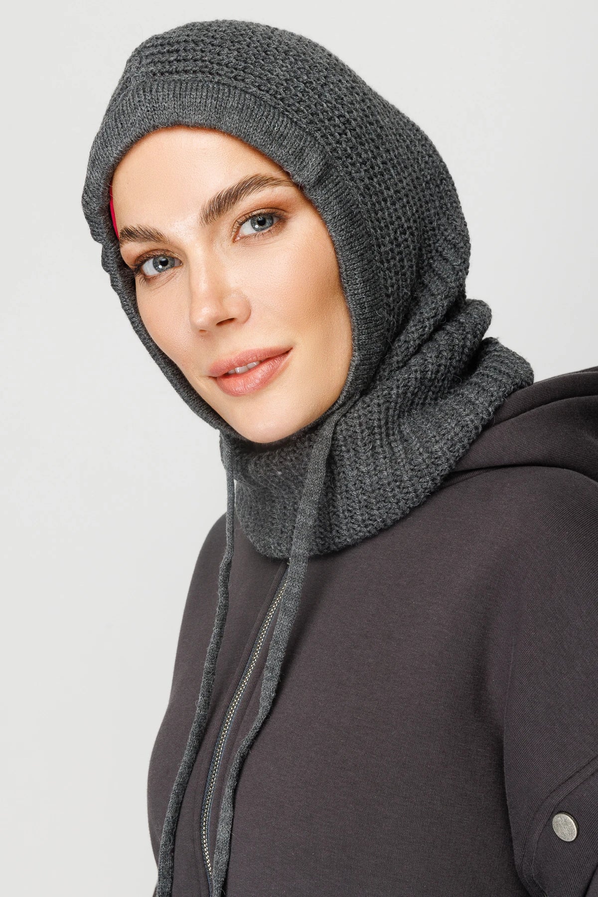 Balaclava Knit Headband - Smoked