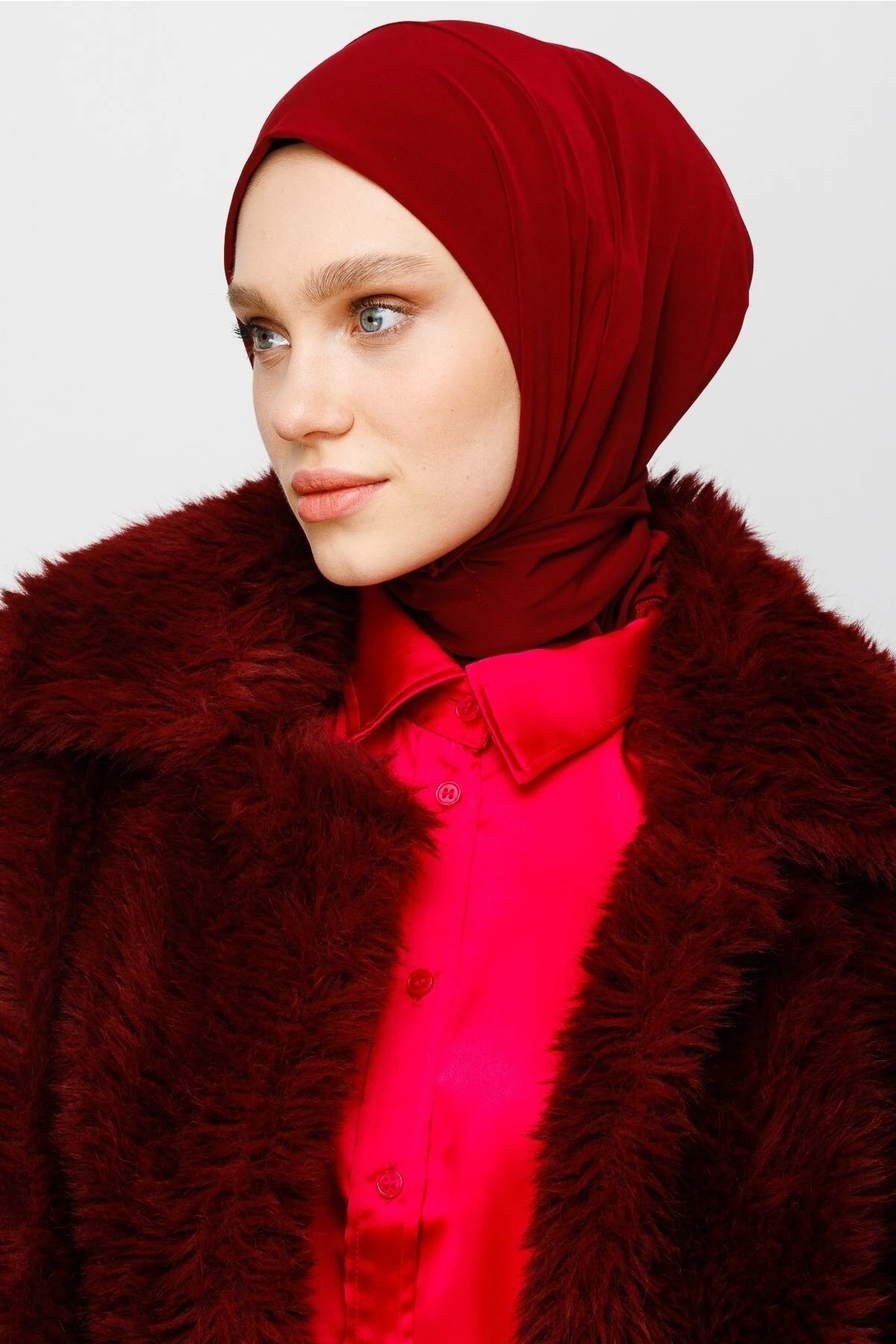 Ready-made Shawl - Burgundy