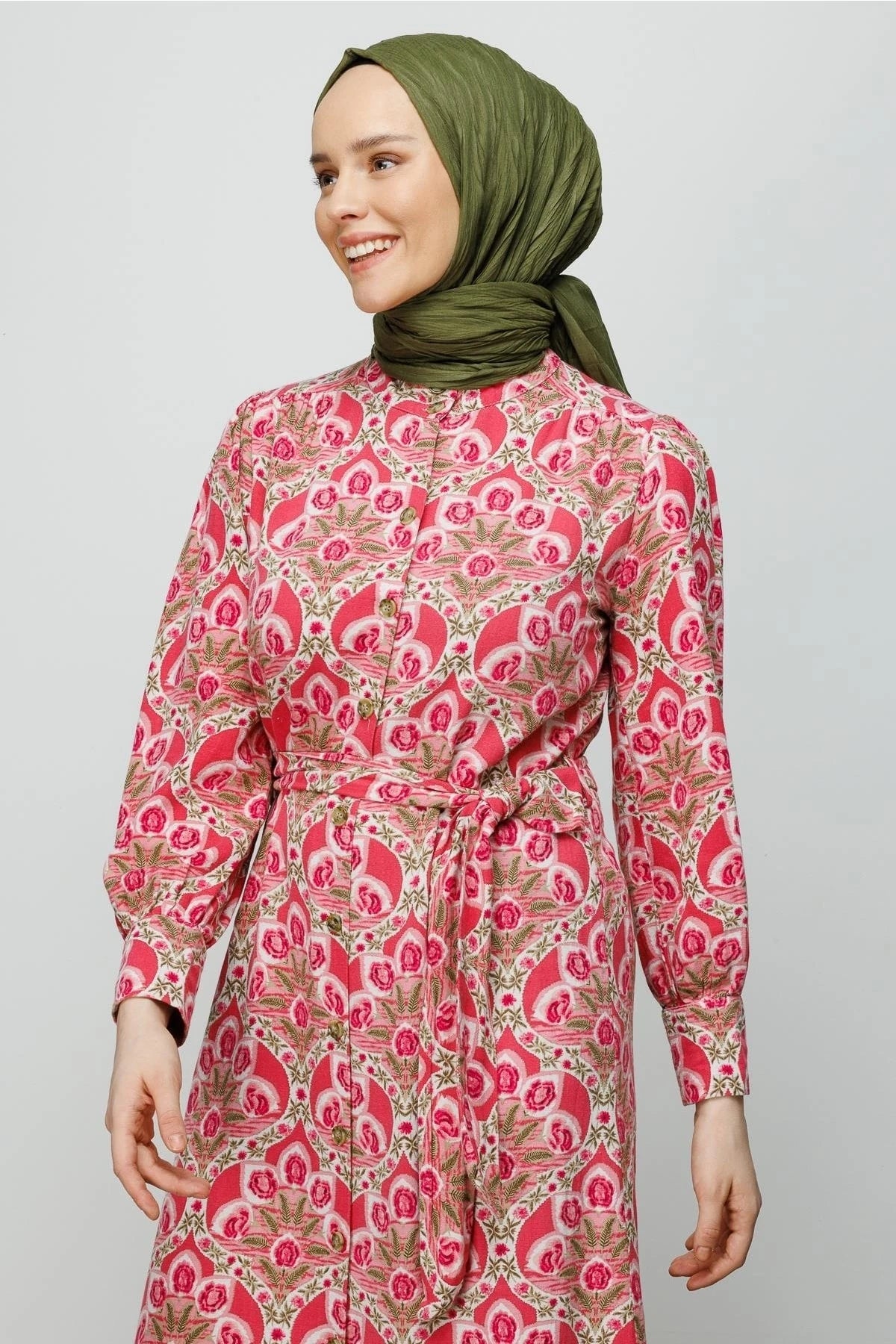 Pleated Bamboo Shawl - Khaki