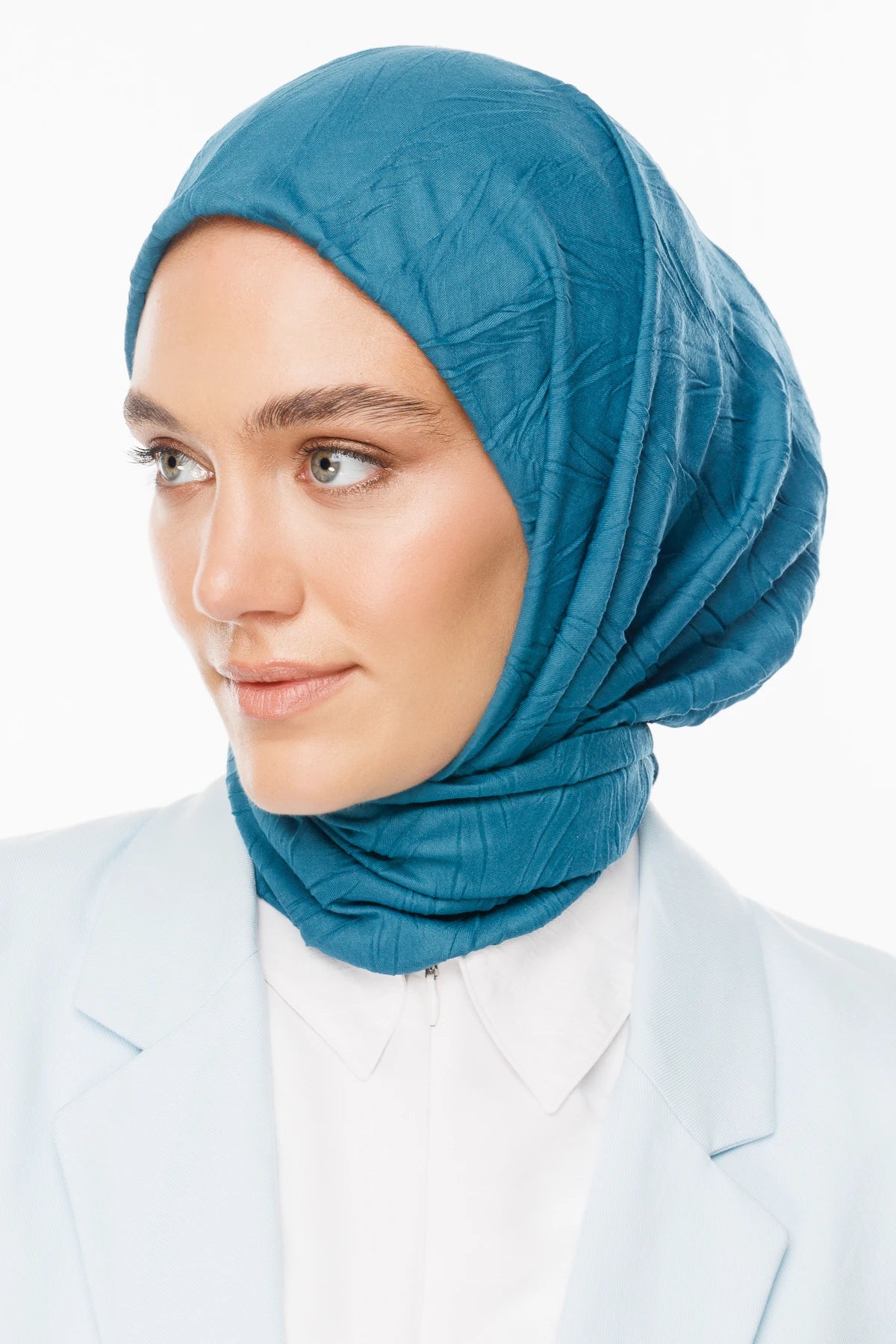 Pleated Bamboo Scarf - Ocean