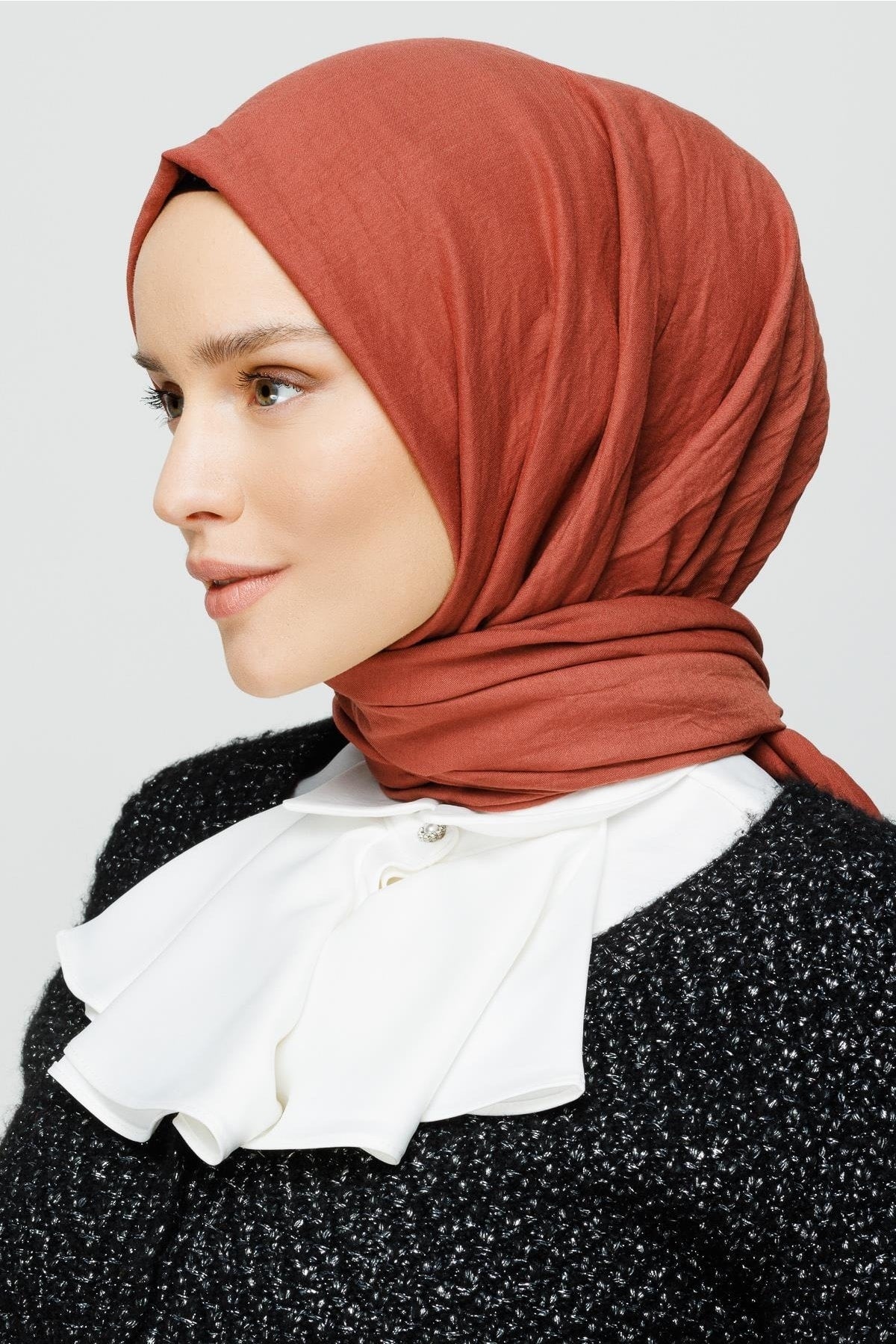 Cotton Crush Shawl - Onion Peel