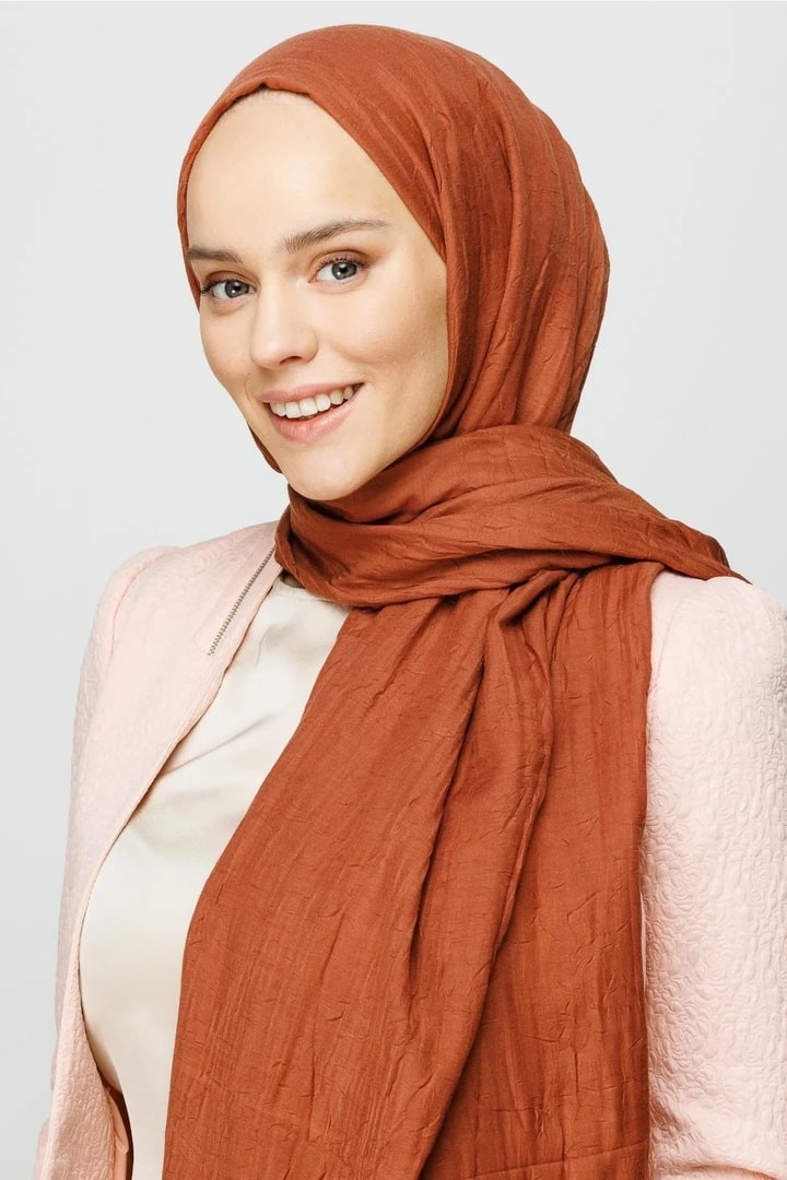 Bamboo Shawl - Reddish Brown