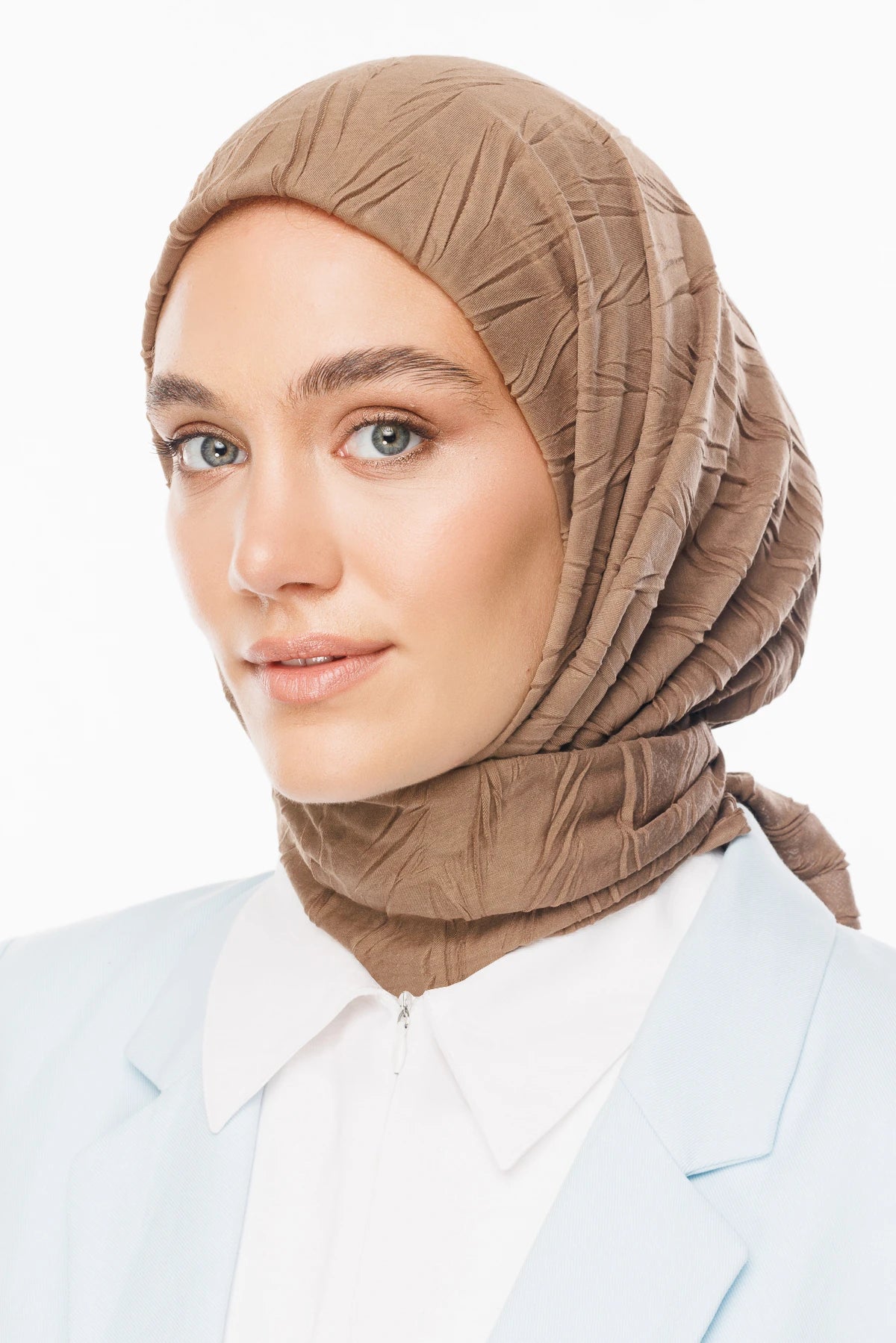 Pleated Bamboo Scarf - Tree Bark