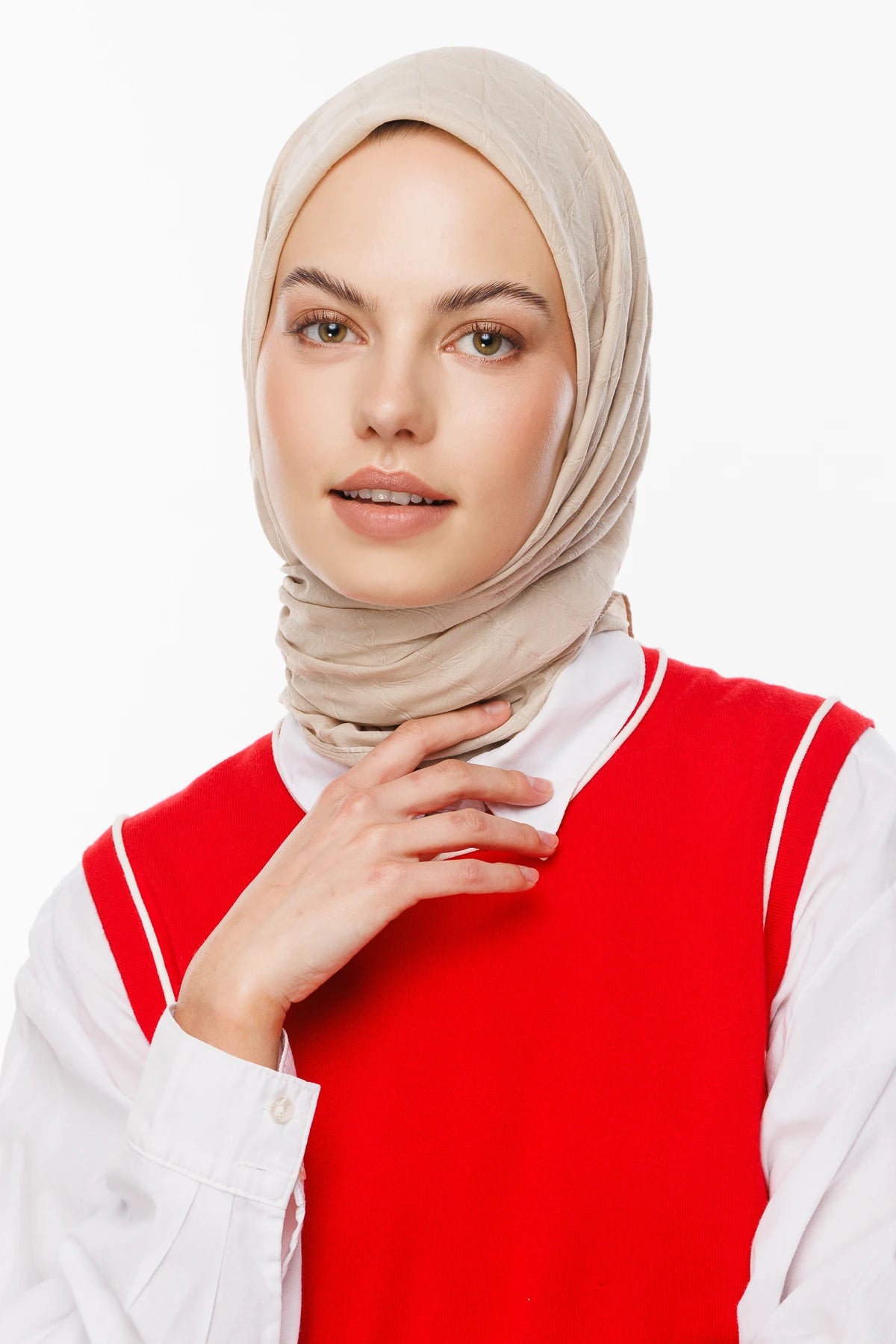Bamboo Jacquard Scarf - Stone Color