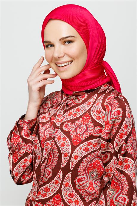 Pleated Scarf - Fuchsia