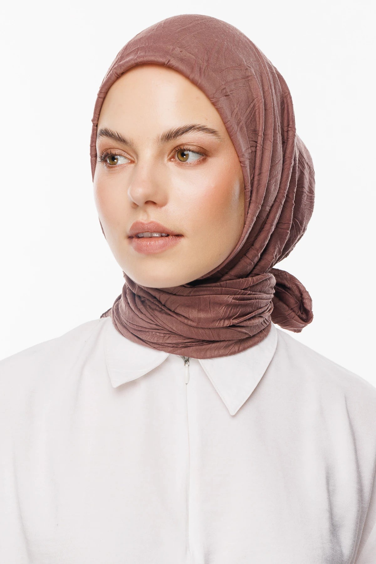 Pleated Bamboo Scarf - Garnet