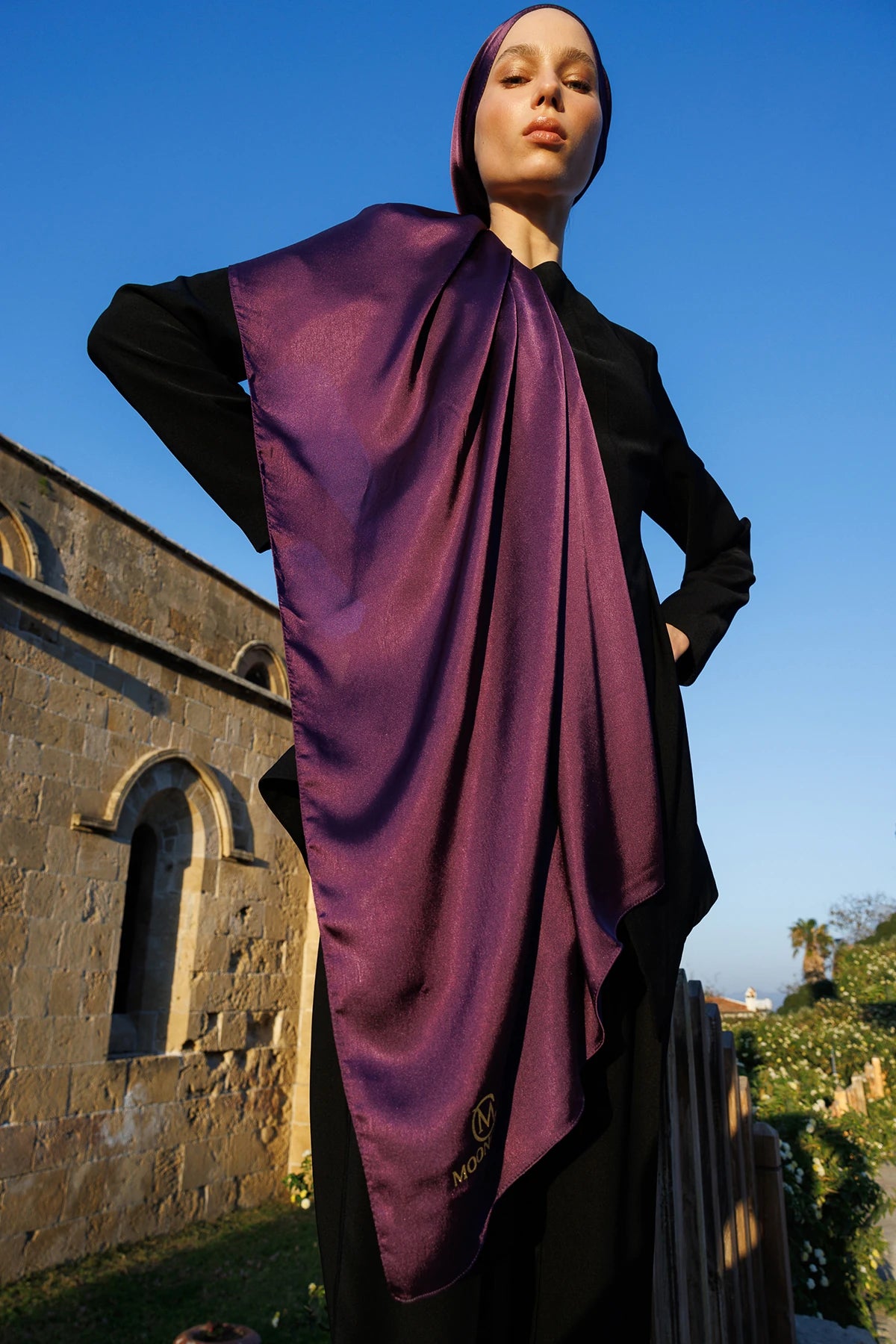 Diamond Aura Scarf - Plum
