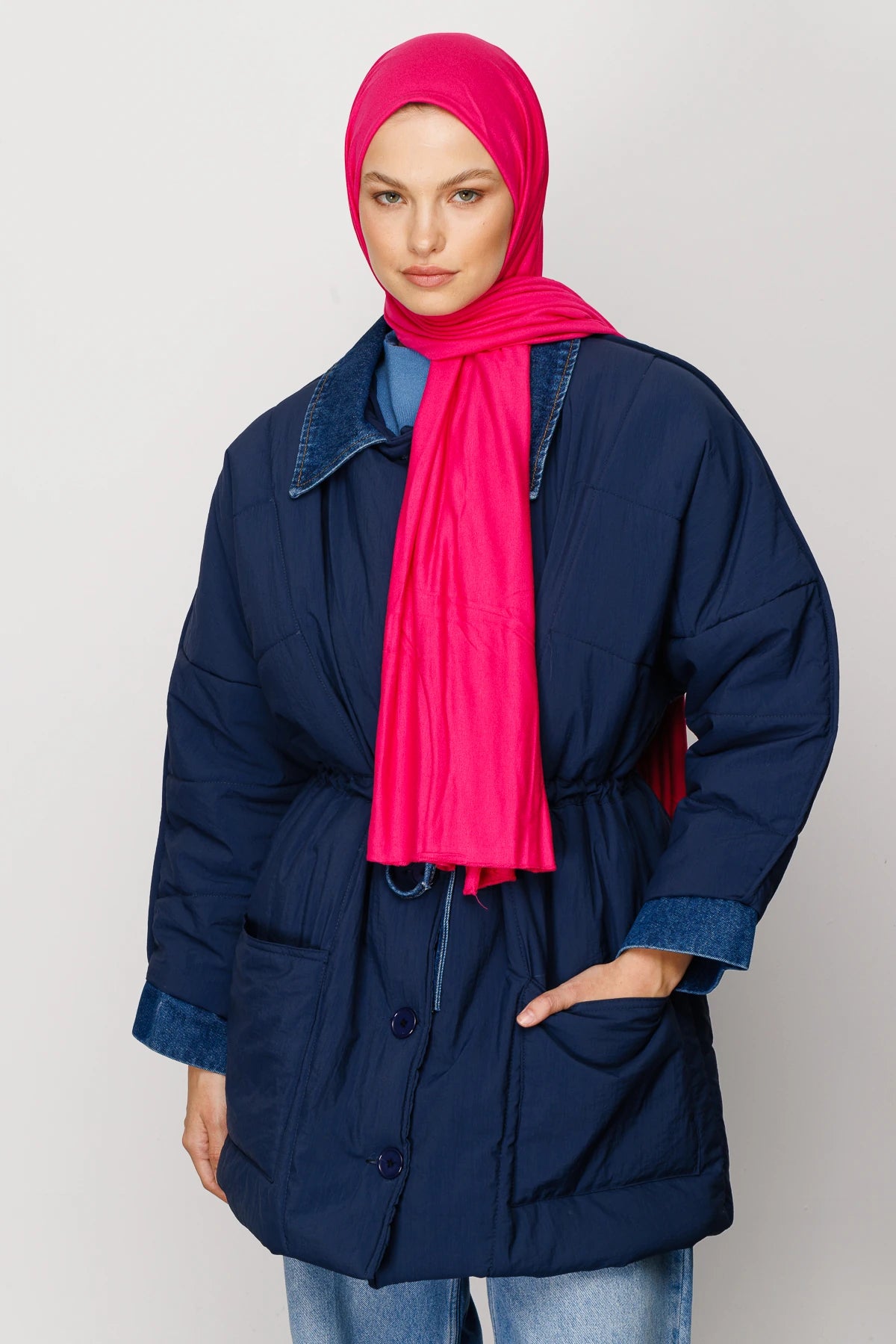 Cotton Scarf - Fuchsia