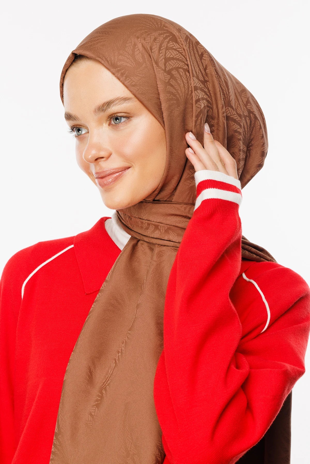 Artemis Pattern Silky Jacquard Scarf - Mansion