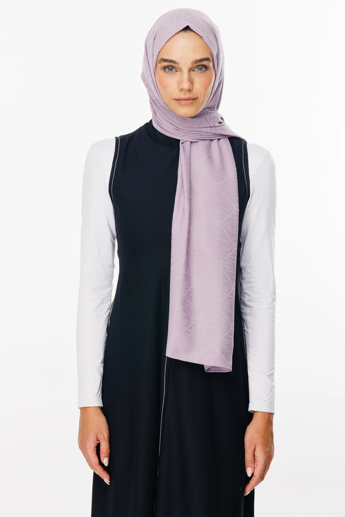 Moon Is Desen Jacquard Shawl - Lilac