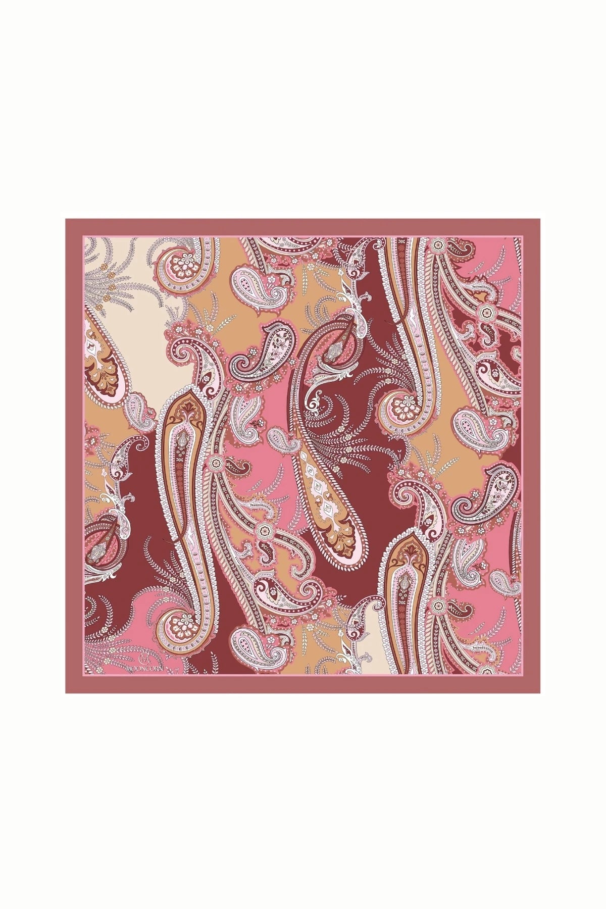 Virel Pattern Cotton Scarf - Dried Rose