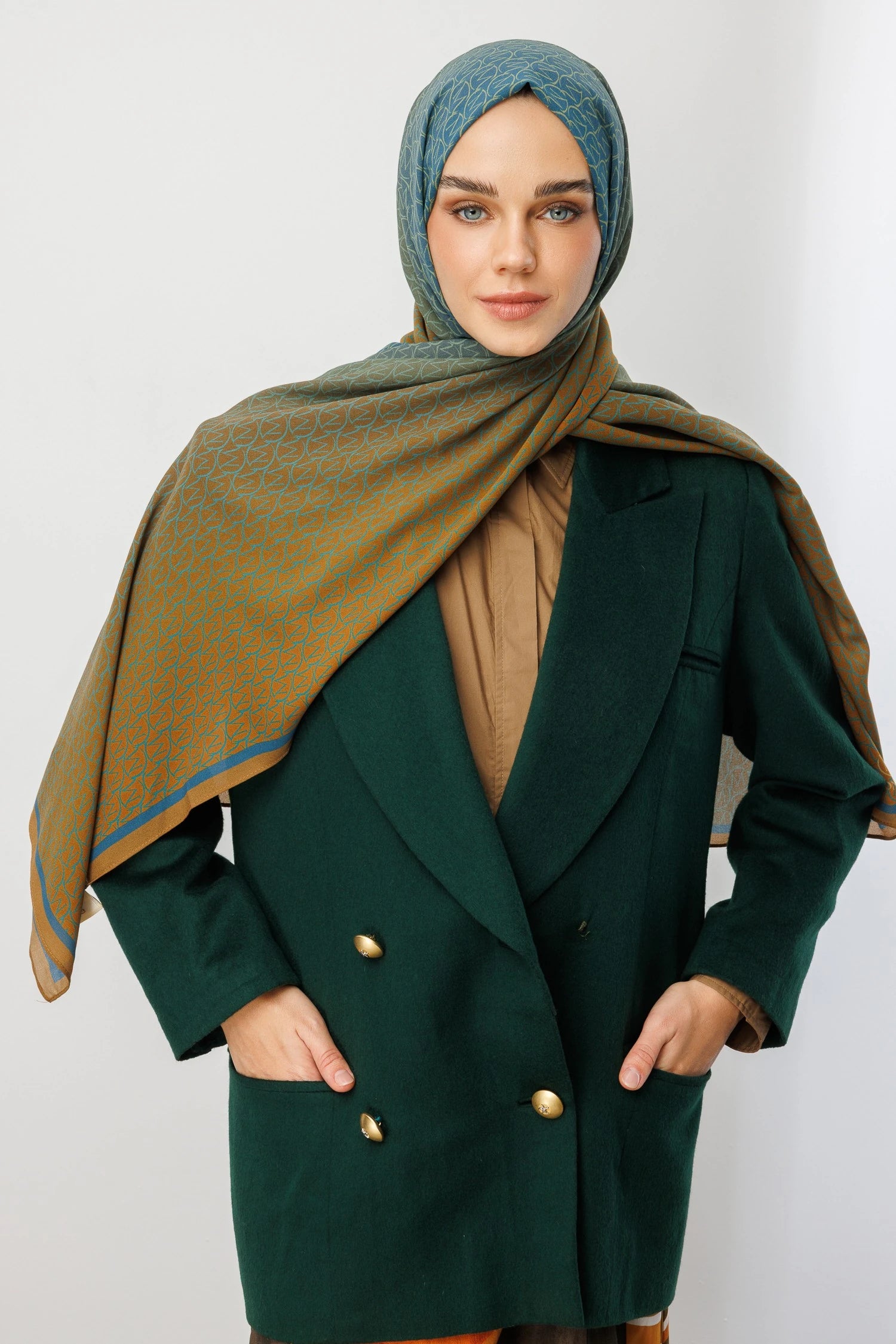 Monogram Hebei Silk Scarf - Saffron