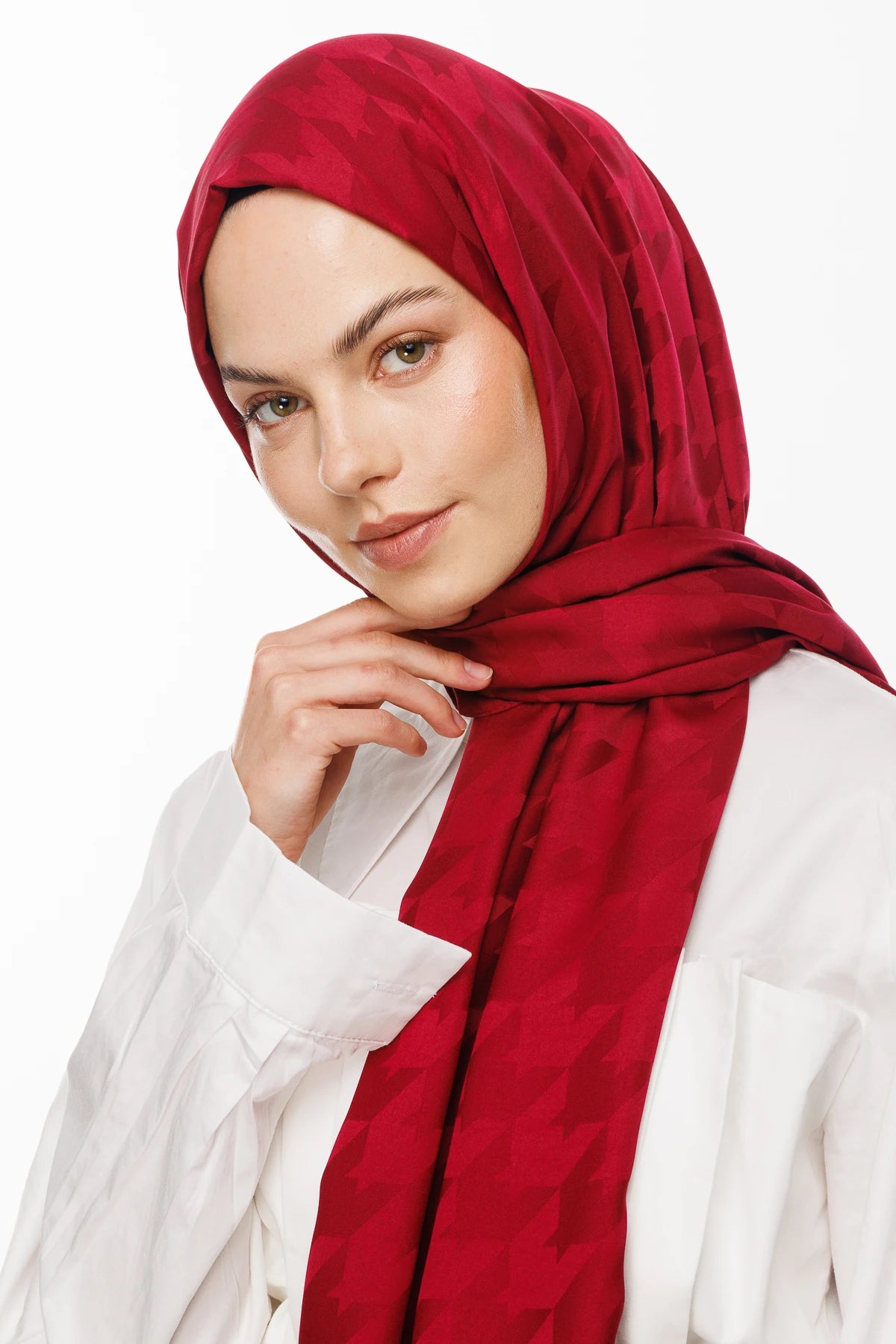 Kazayağı Desen İpeksi Jakar Şal