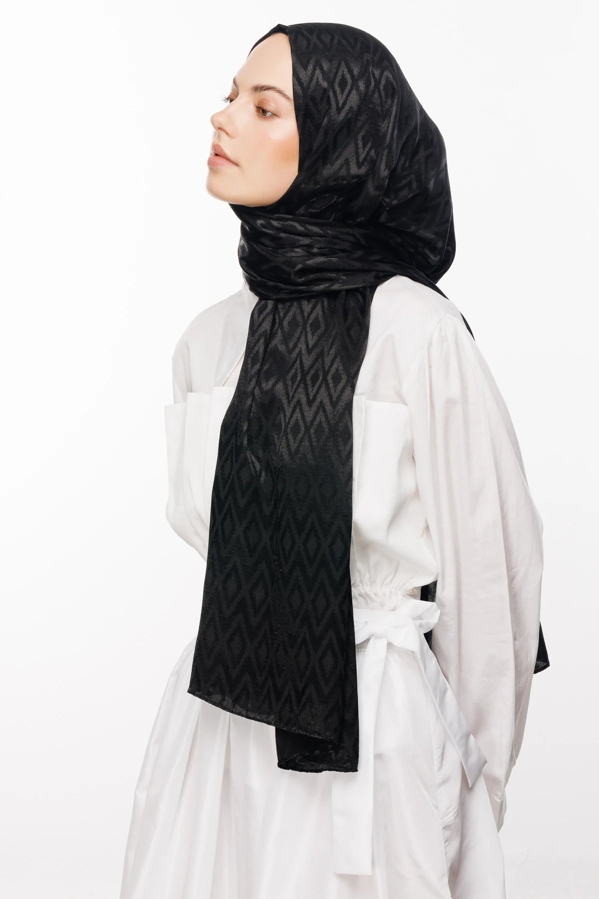 Karo Desen Parlak Jakar Şal